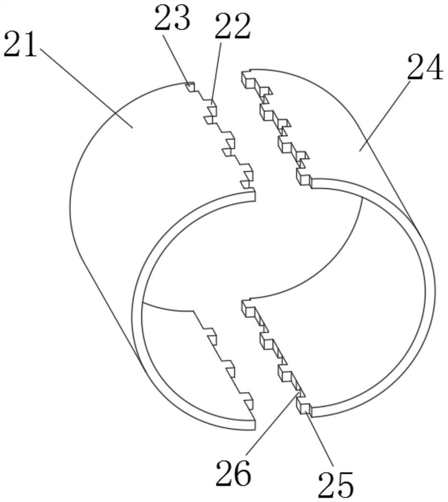 Non-excavation electric power pipe pulling construction hoop type pipeline connecting device in complex environment