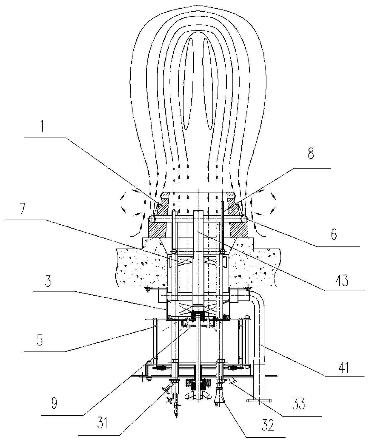 Ultra-low NOx emission heavy-load boiler gas burner