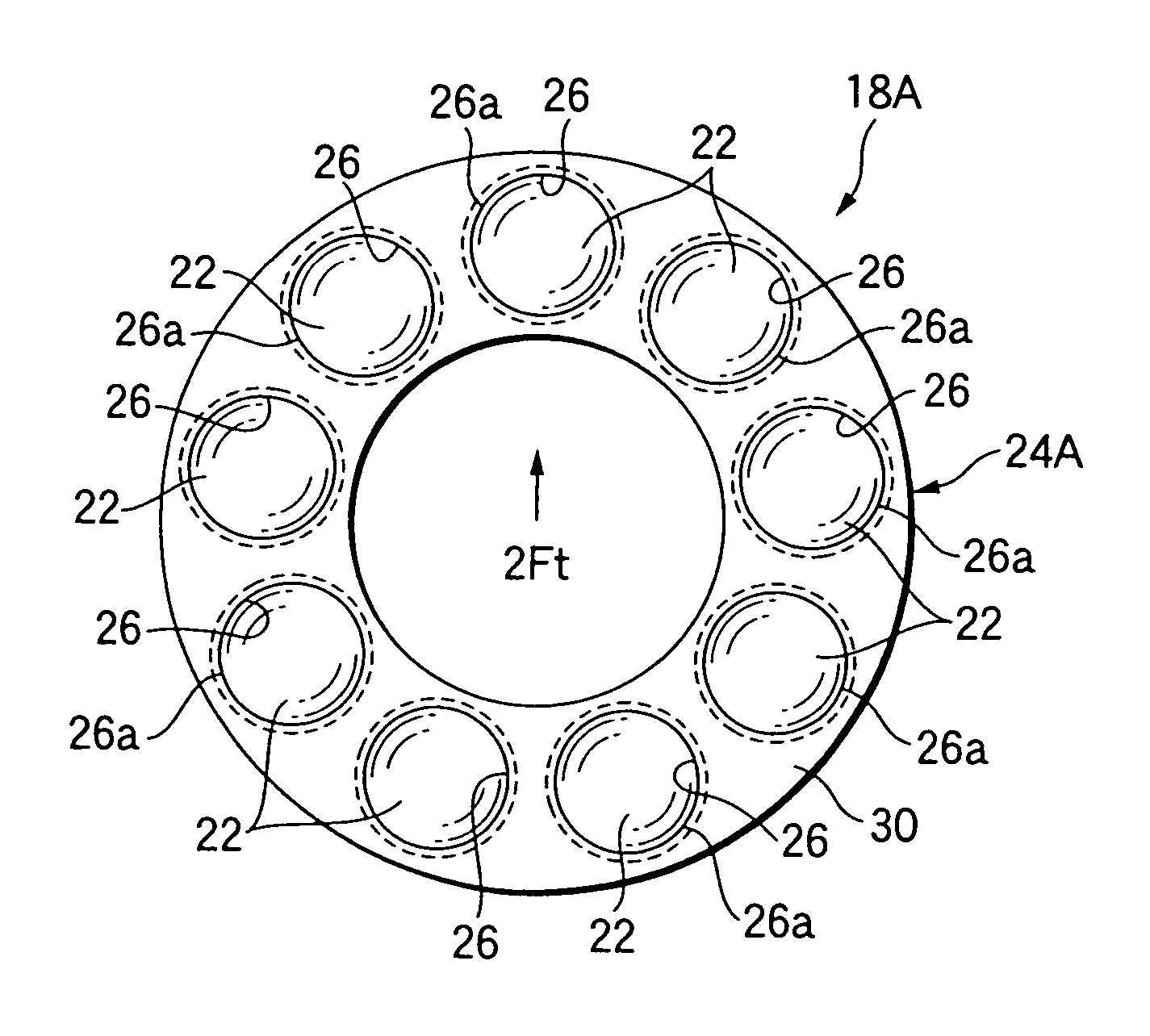 Power roller bearing for toroidal-type continuously variable transmission