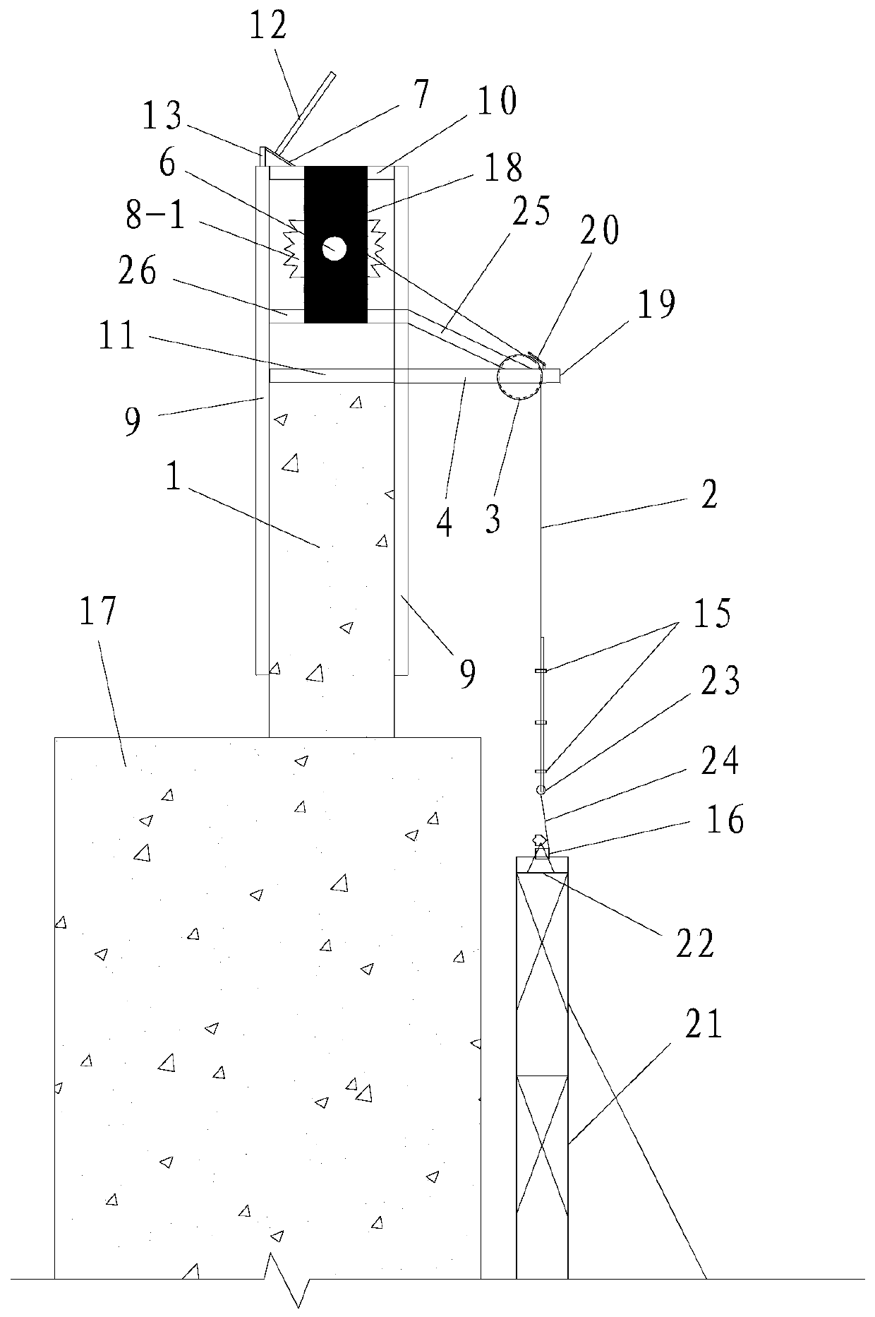 Safety belt hanging method for underground diaphragm wall