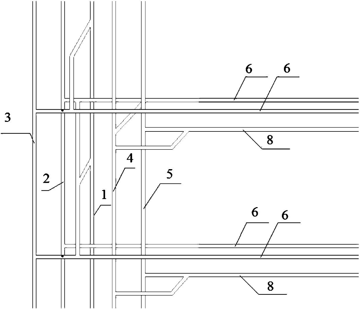 Roadway structure of a coal mine system