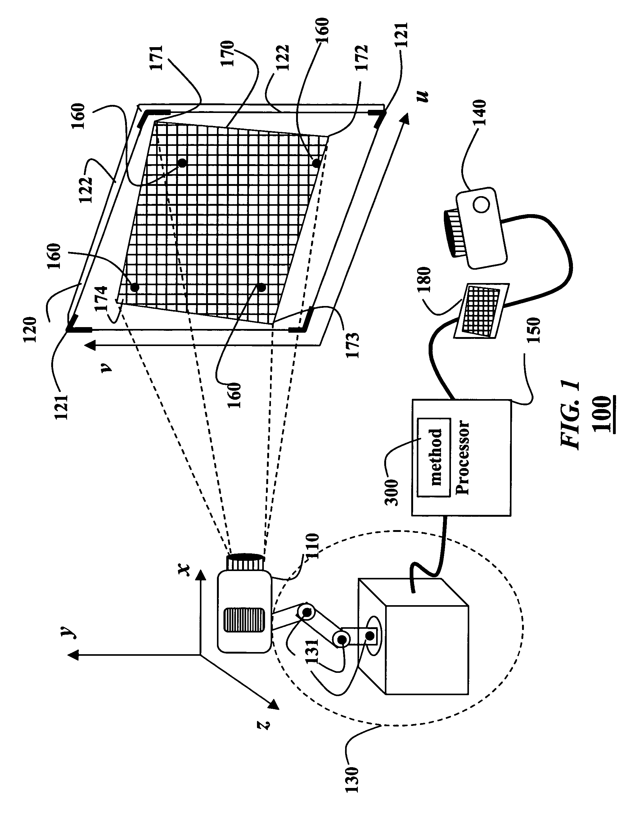System and method for mechanically adjusting projector pose with six degrees of freedom for image alignment