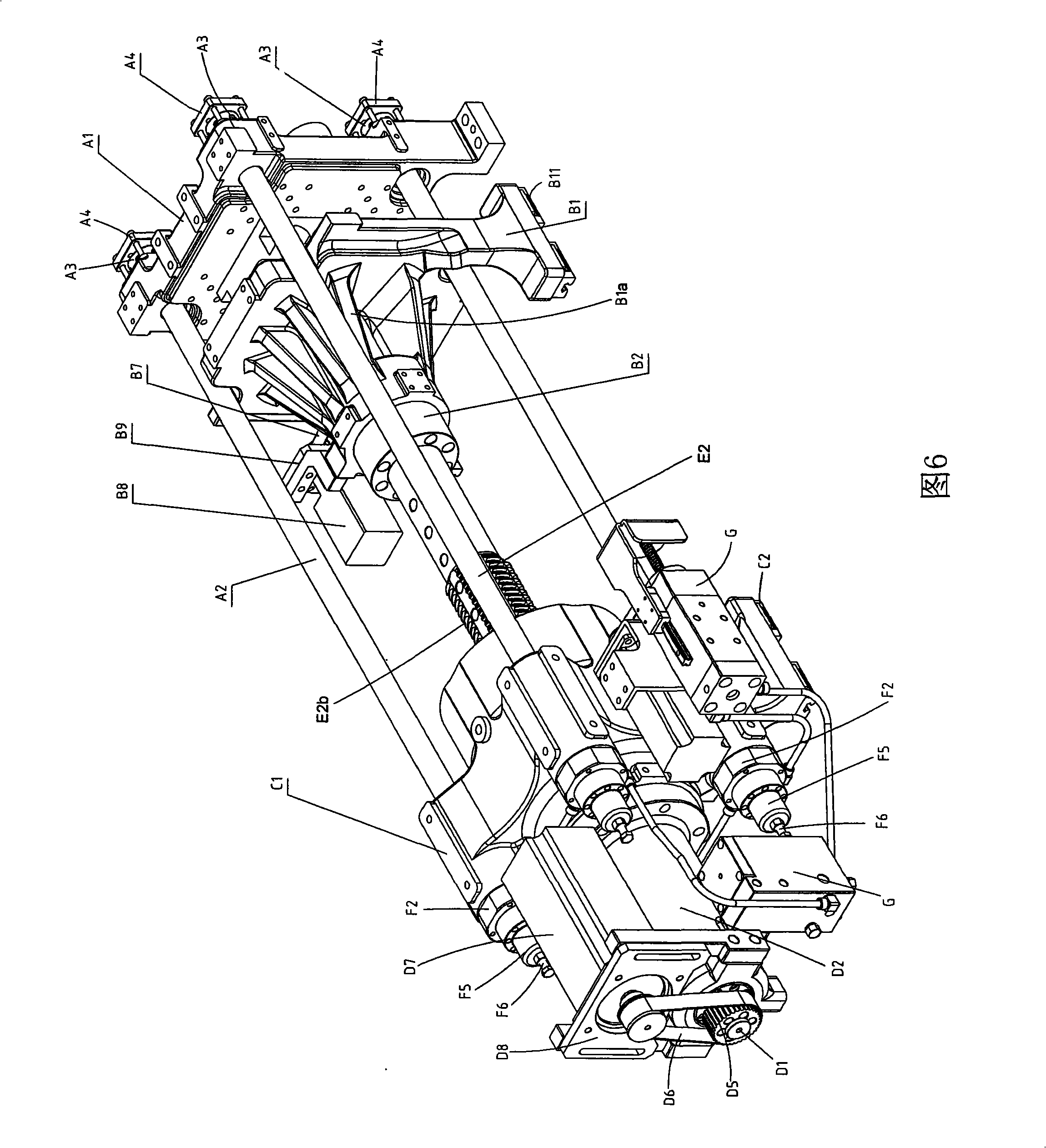 Mode locking mechanism of electric plastic injection machine