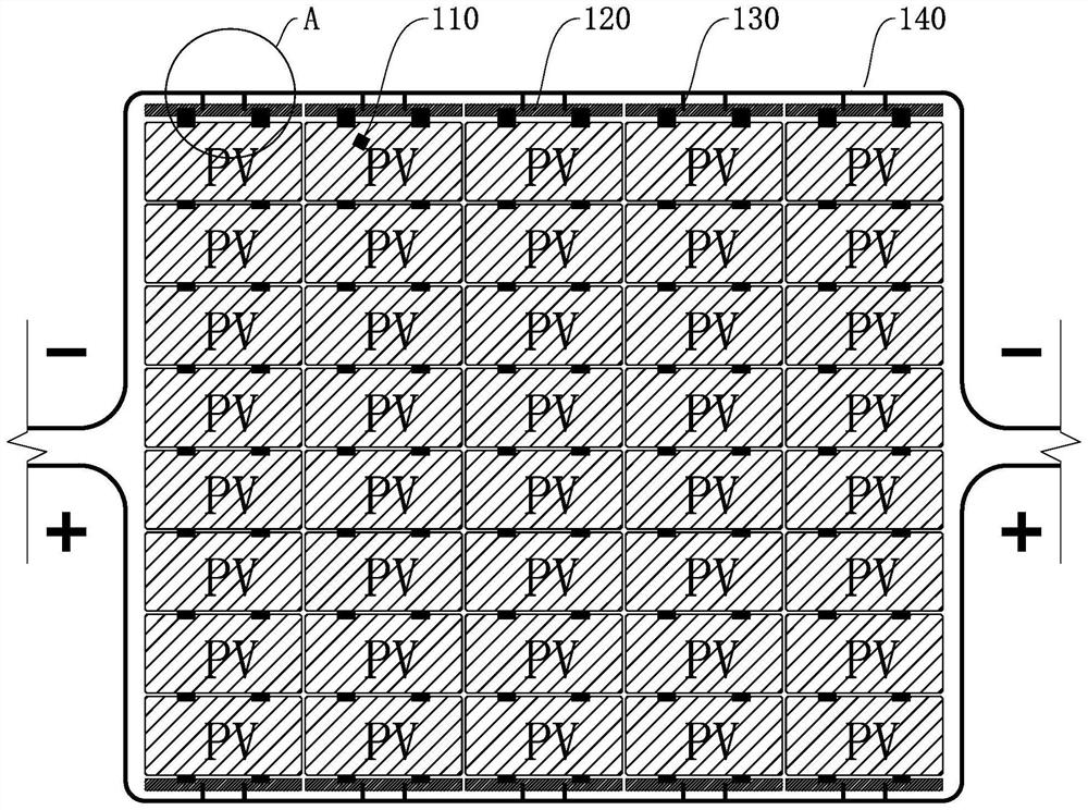 Standard module for solar array, preparation method of standard module and solar array with standard module