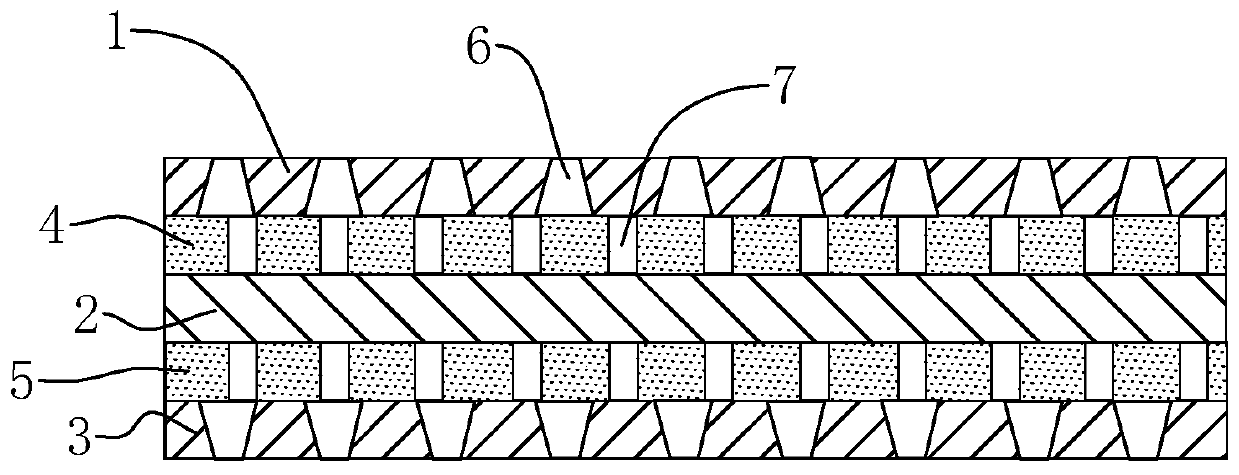 Dustproof and oxygen-permeable deoxidizer packaging material and production process thereof