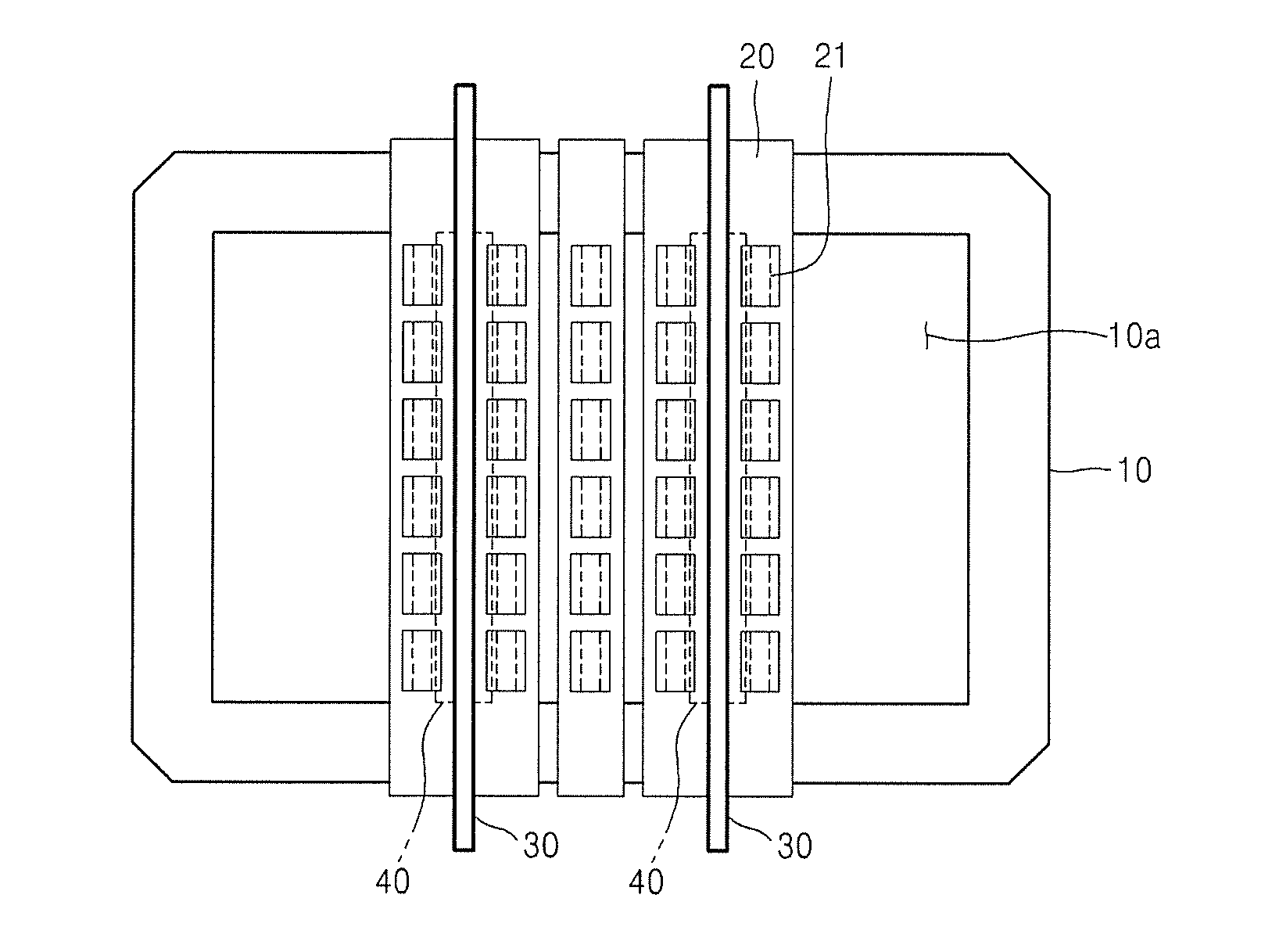 Mask frame assembly for thin film deposition and method of assembling the same