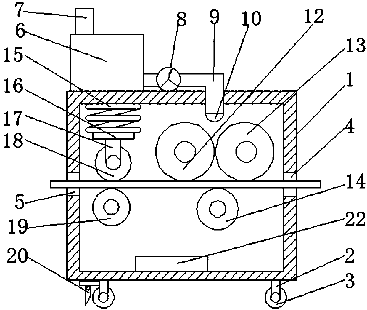 Panel surface gluing device