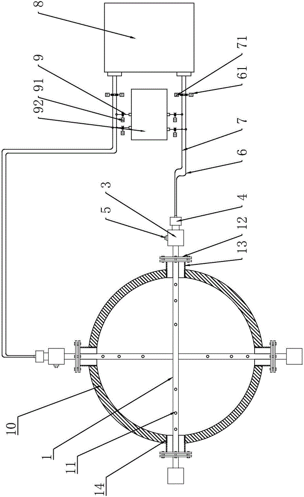 Circular pipeline full-area flow meter