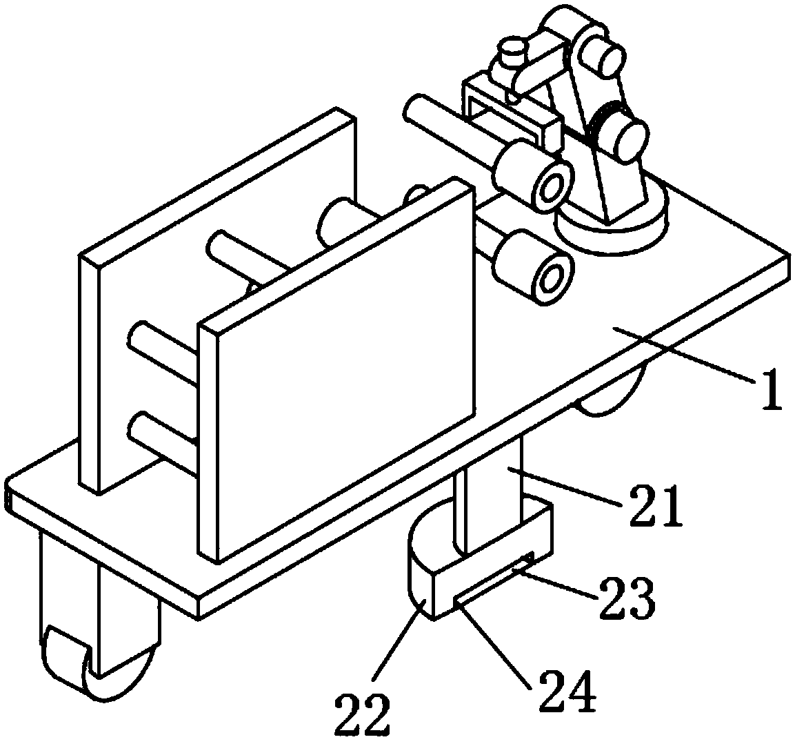 Non-woven fabric laminating machine capable of automatically replacing discharging roller shaft