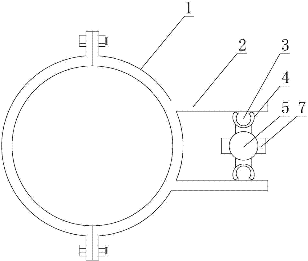 Frame body for bridge pier stress detection device