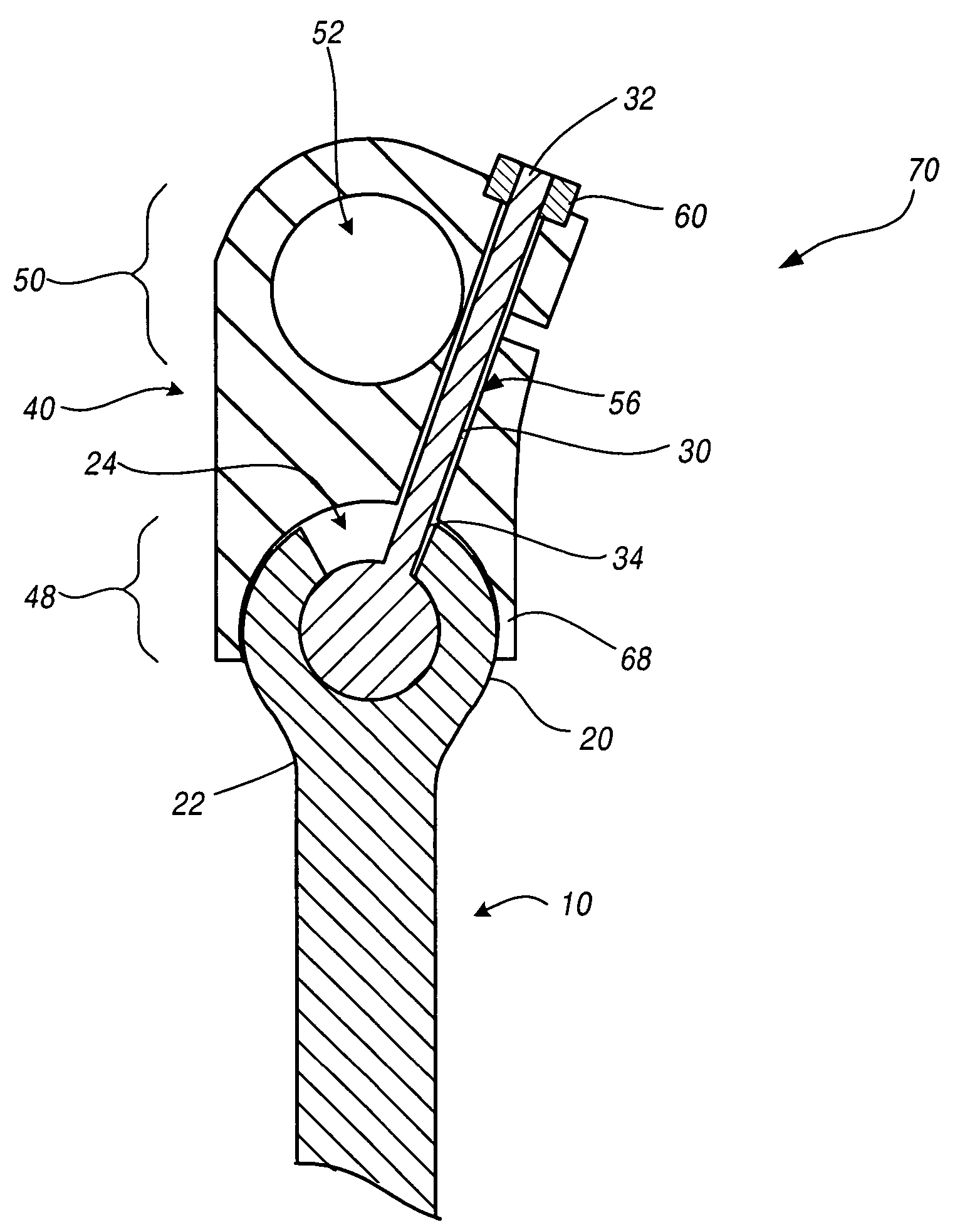 Polyaxial connection device and method