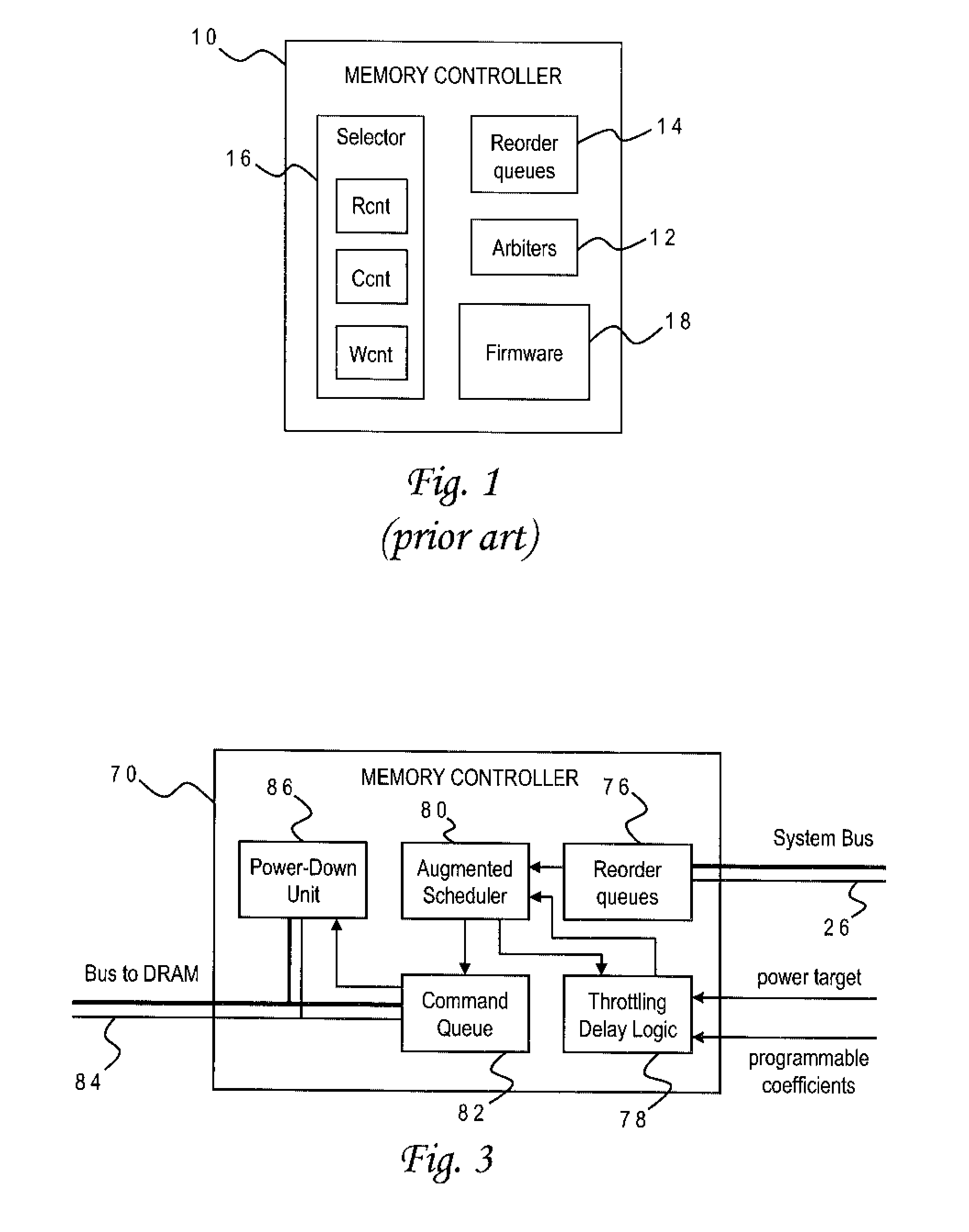 Memory Controller with Programmable Regression Model for Power Control