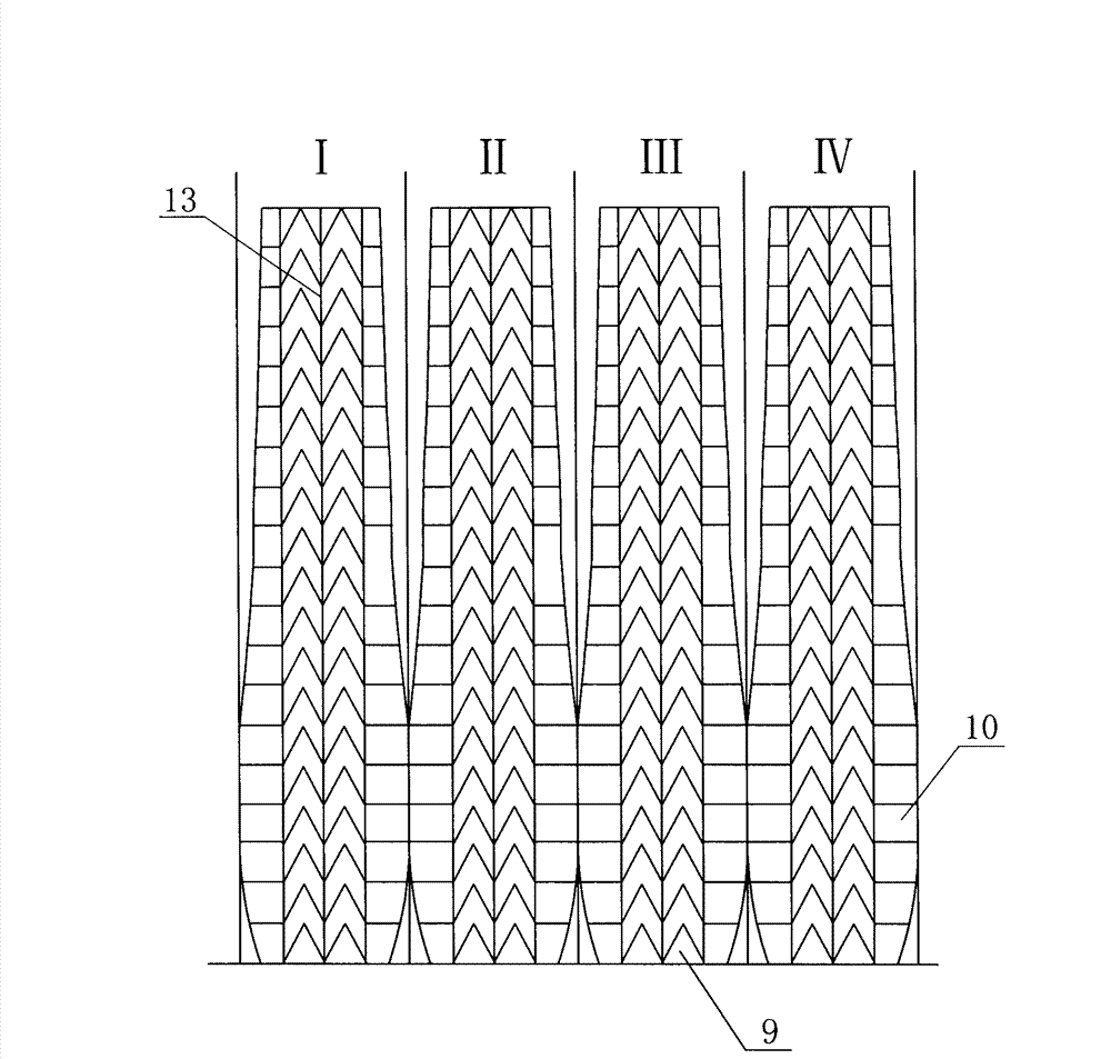 Facing construction technology for cylindrical deformed curved surface mosaic