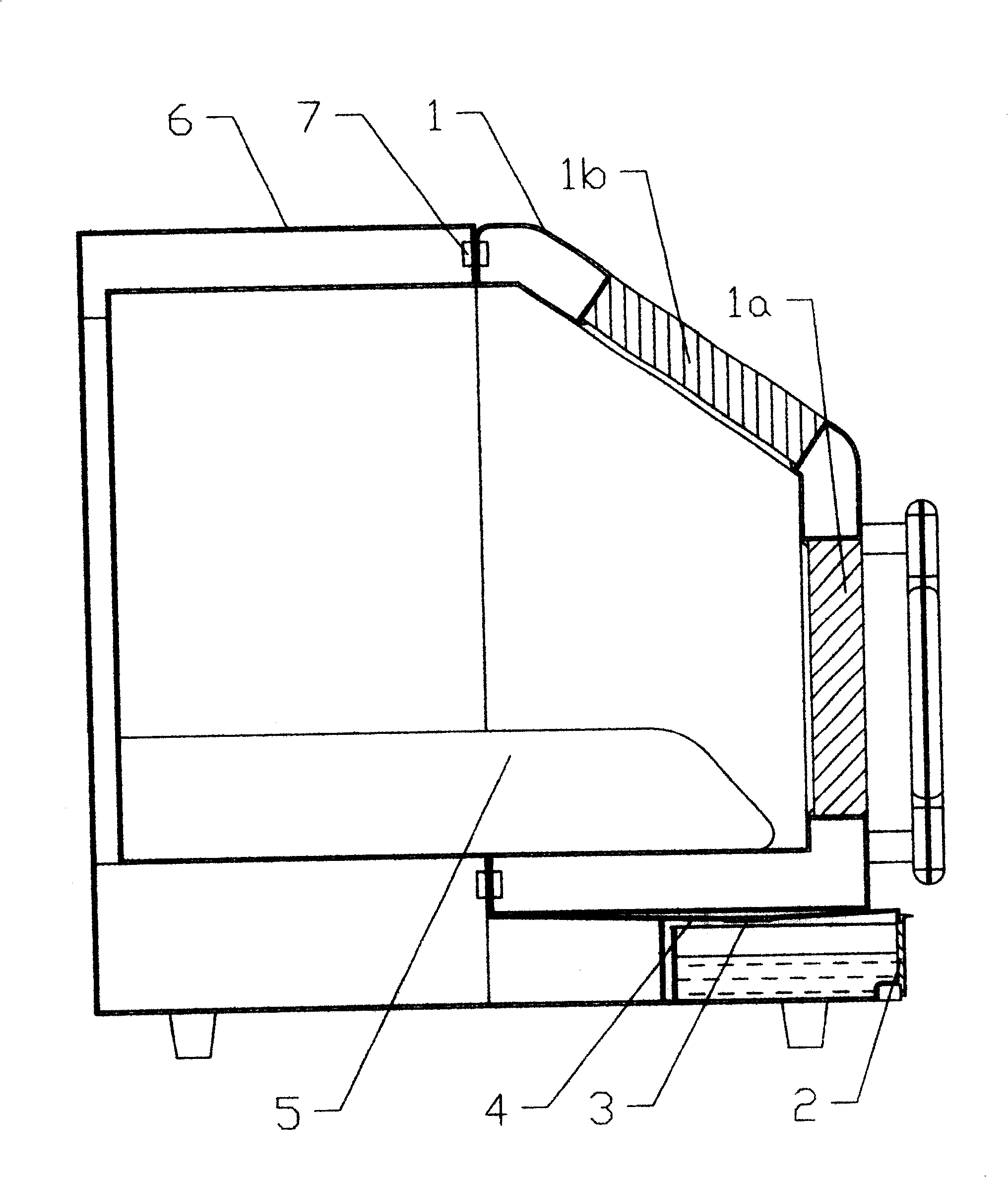 Enclosed chamber of electromagnetic oven and double observation windows oven door thereof