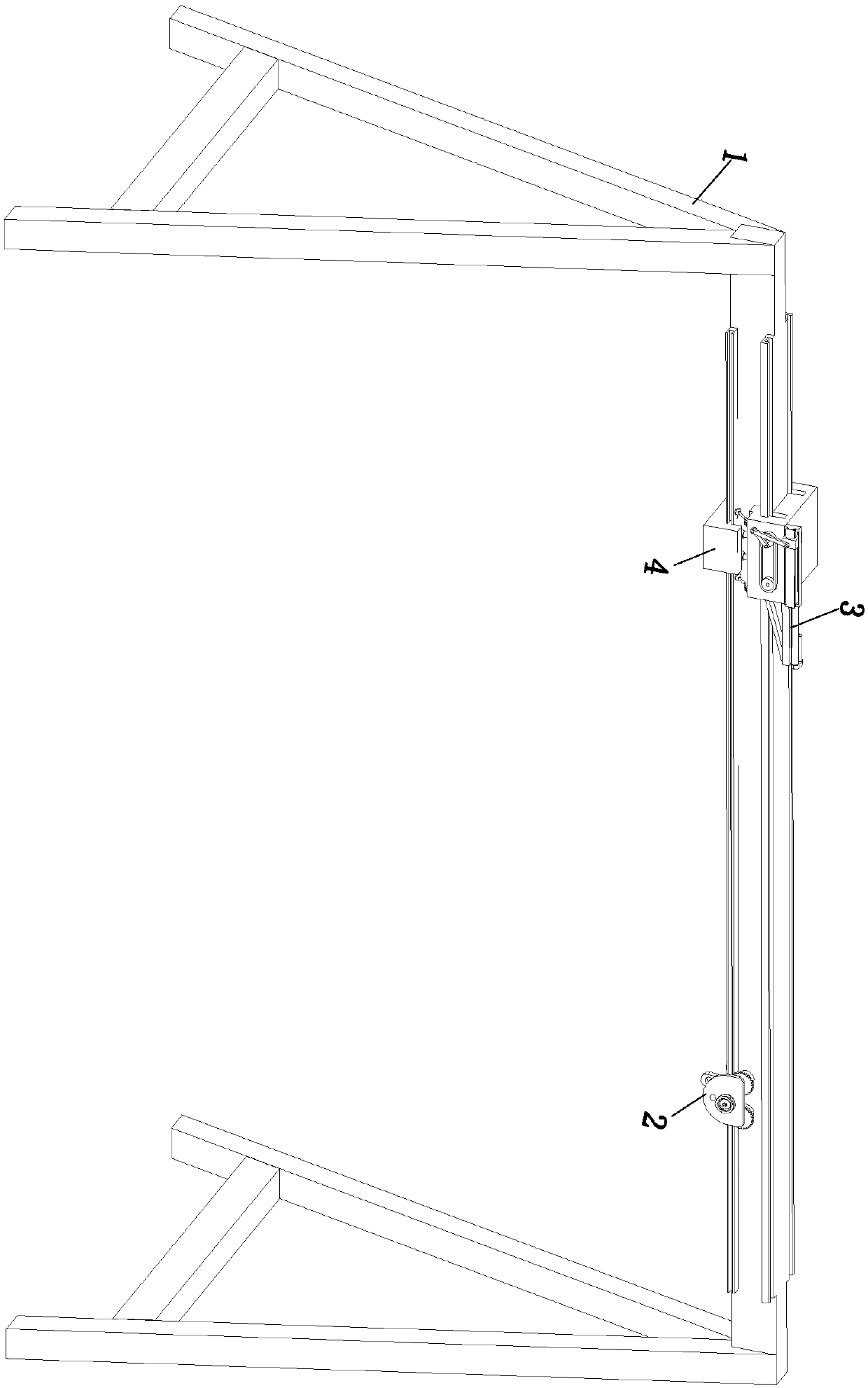 Driving system of self-walking cleaning vehicle for lifting equipment