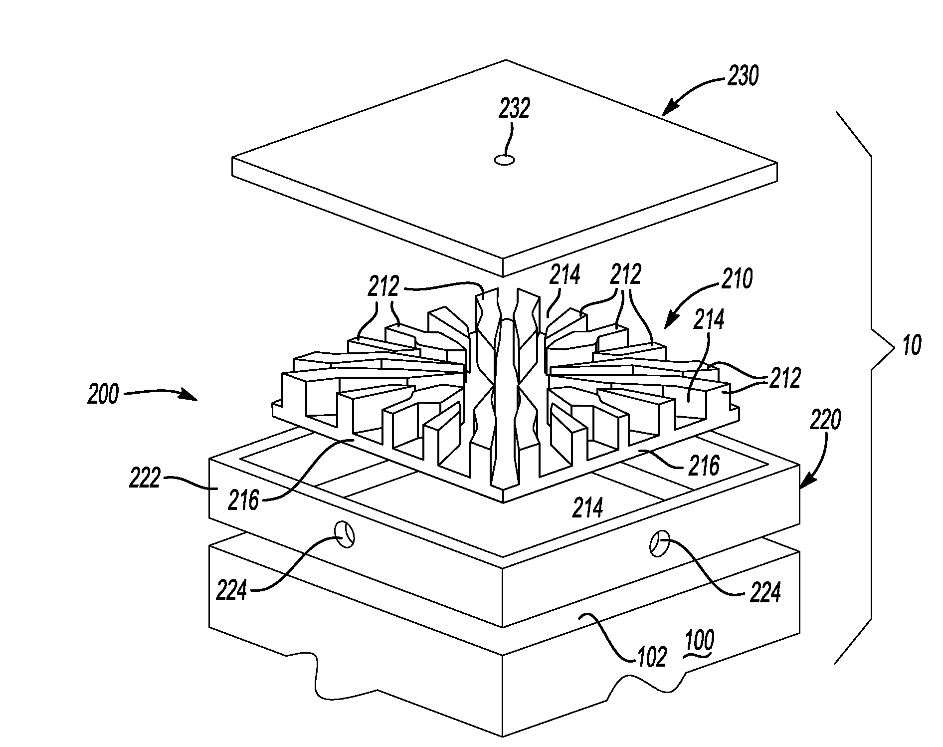 Cooling member for heat containing device