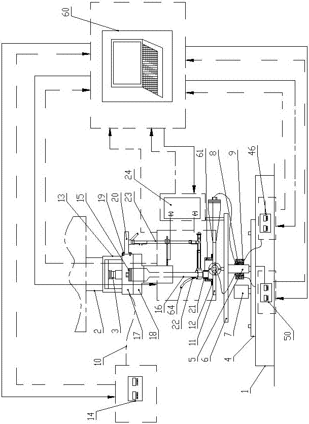 A controllable multi-dimensional ultrasonic elid compound internal grinding test device