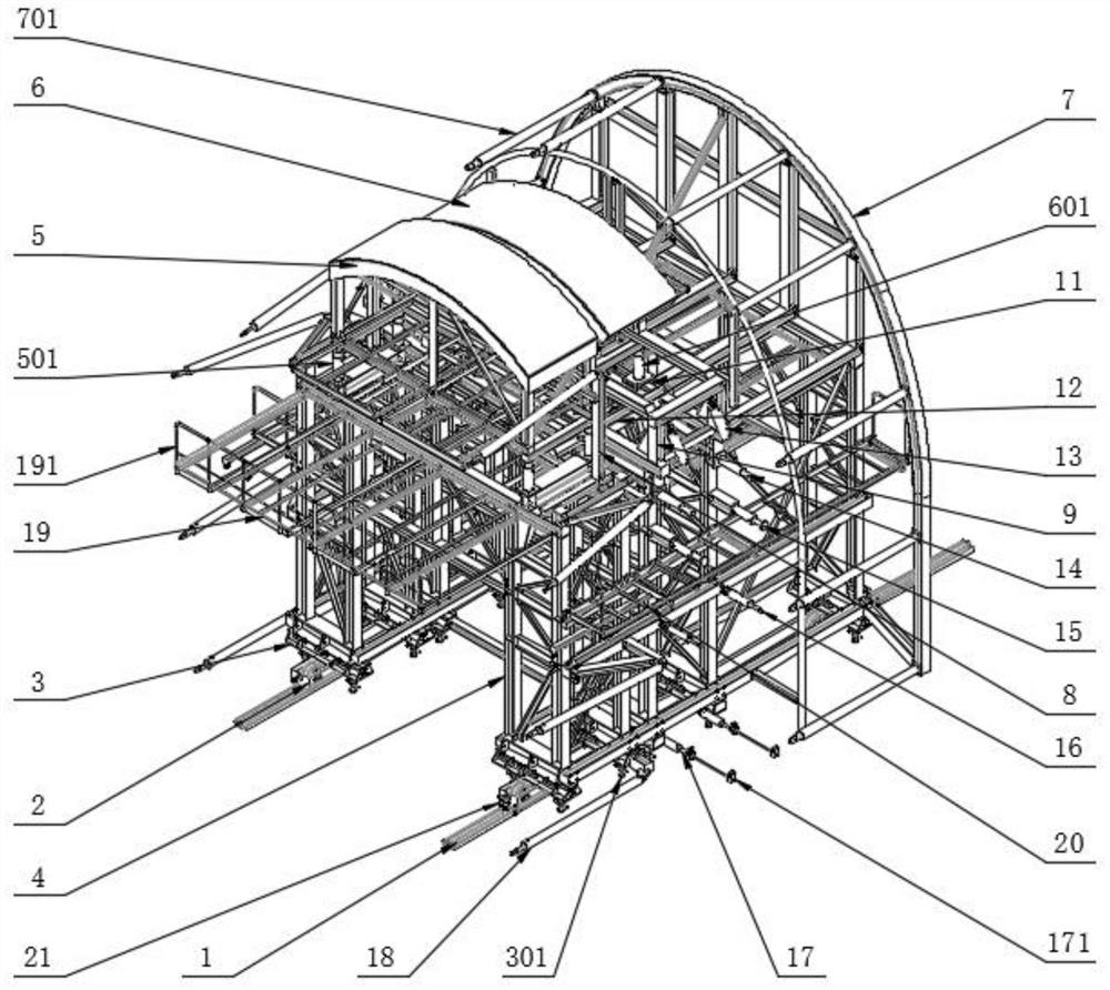 Open cut tunnel segment assembly trolley