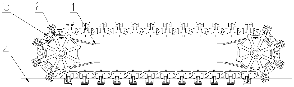 Track type inspection robot walking mechanism