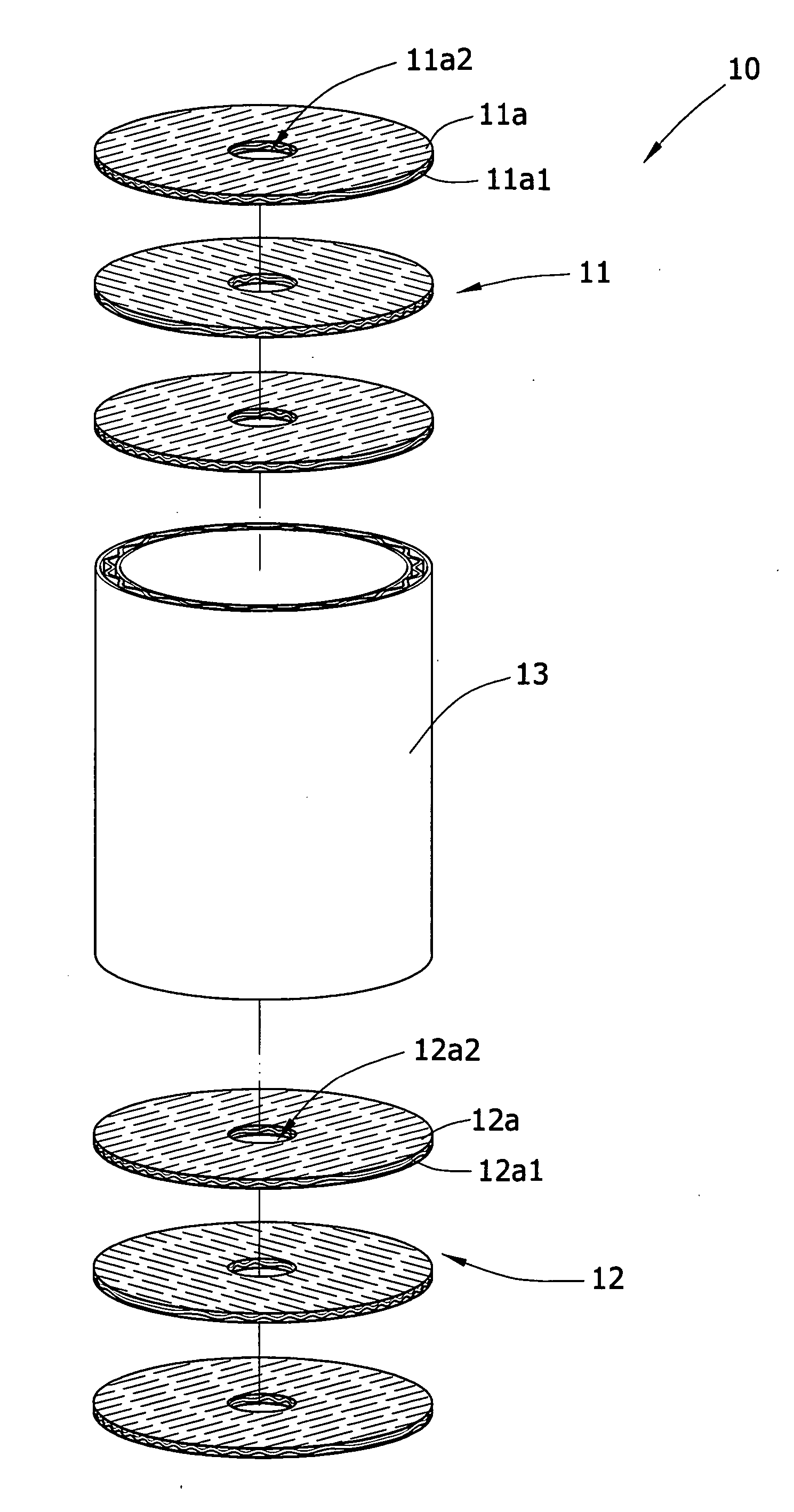 Protective structure of disc packaging