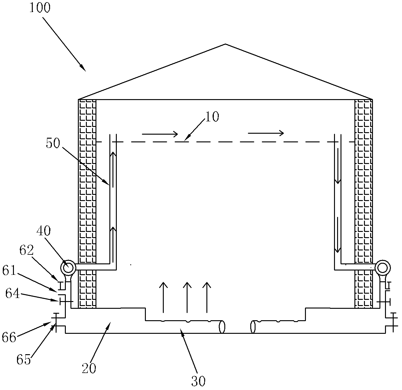 Recirculation fumigation system and method for granary