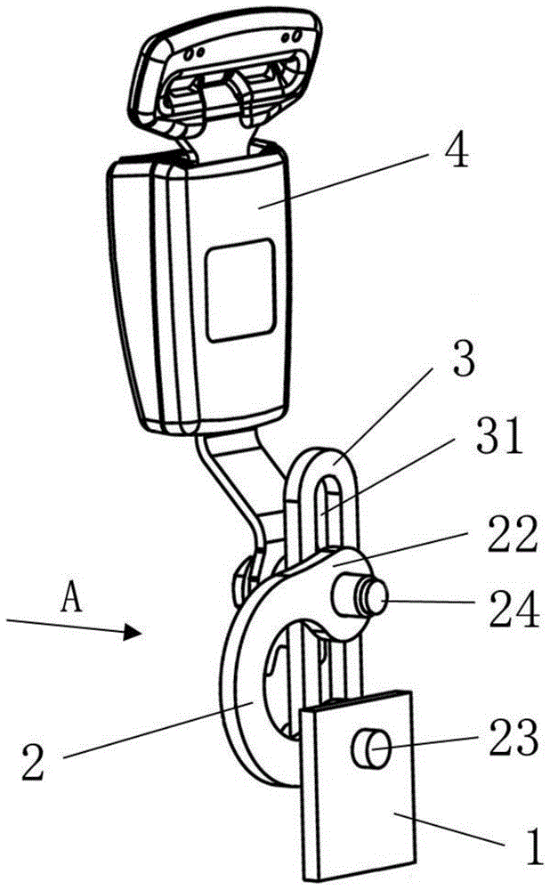 Fixed point energy-absorbing car seat belt