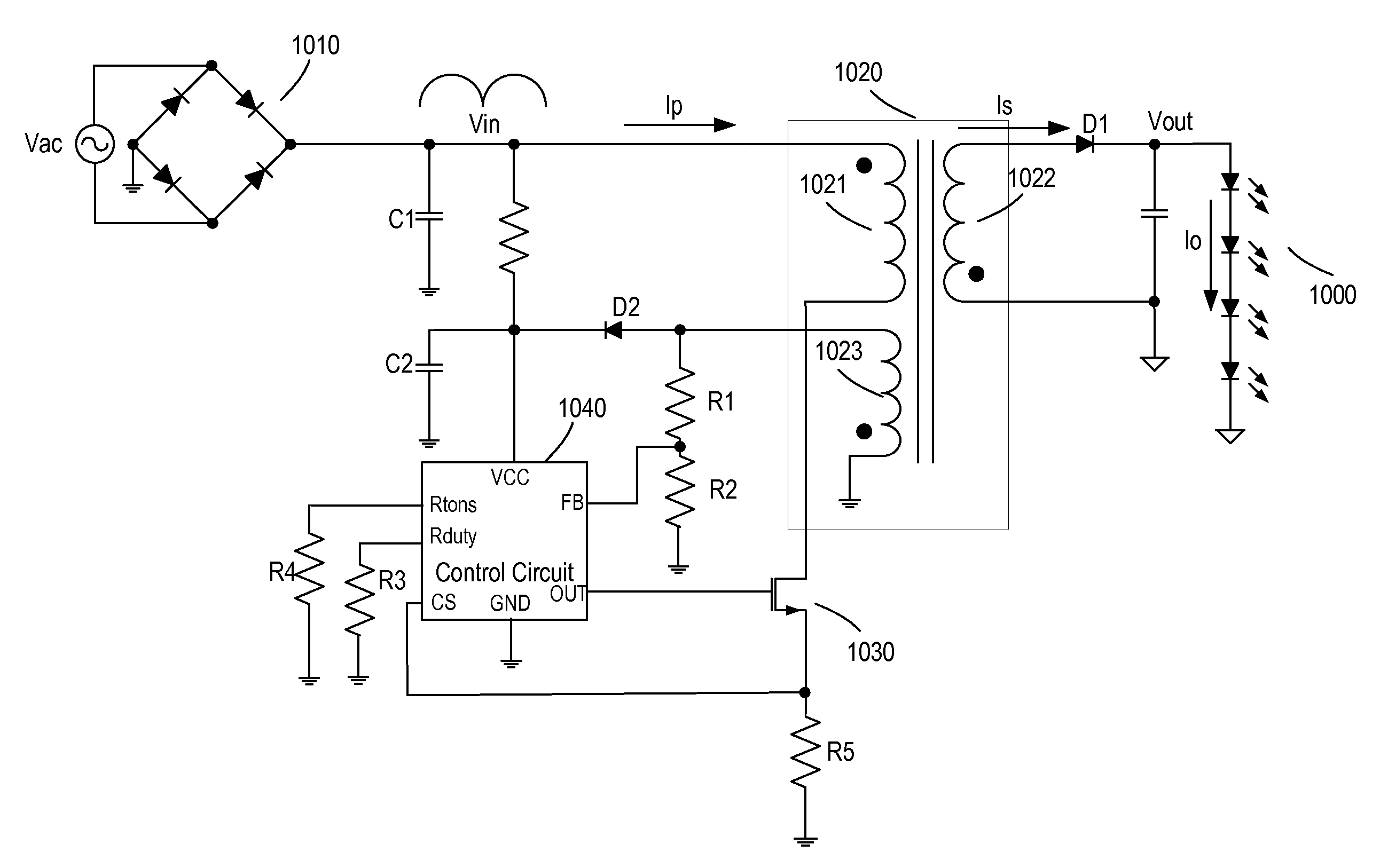 High power-factor control circuit and power supply