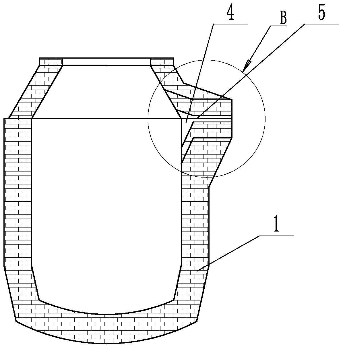 Convex cavity type converter capable of reducing slag discharging amount in tapping process and tapping technology