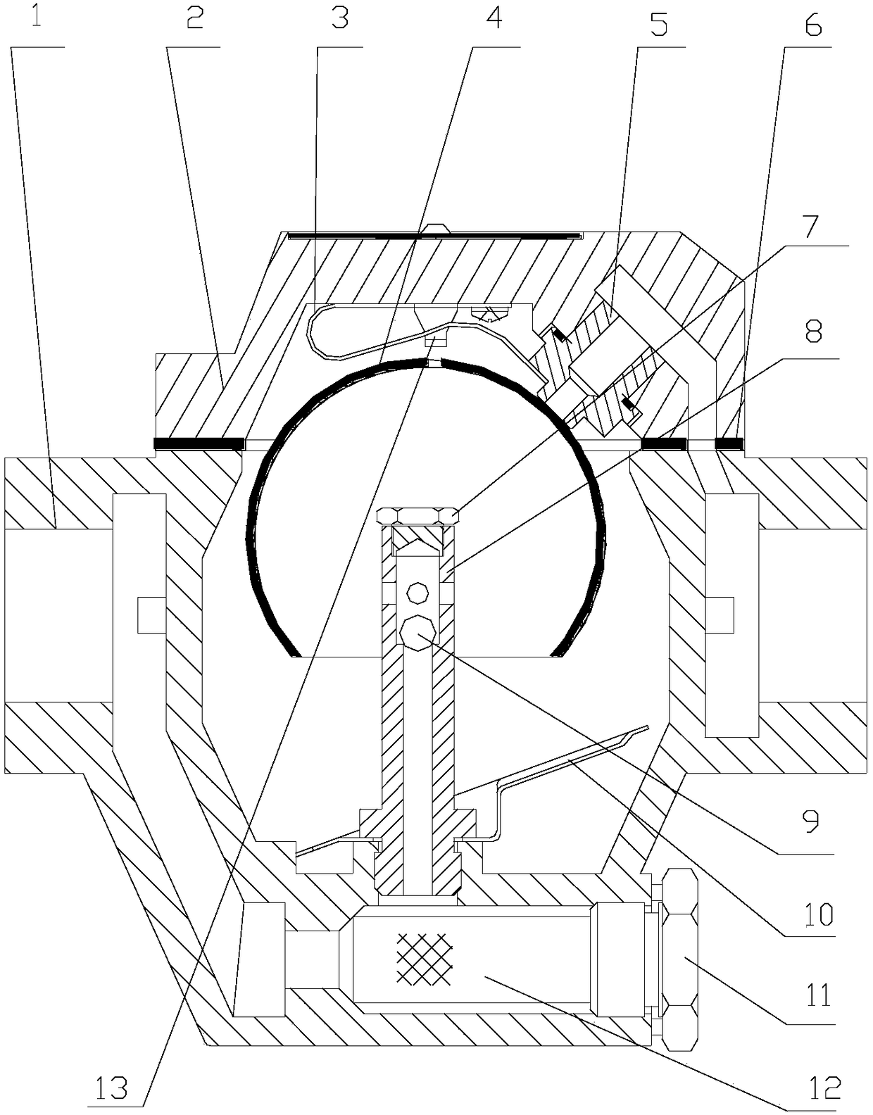 Free semi-floating ball rotary superheated steam trap