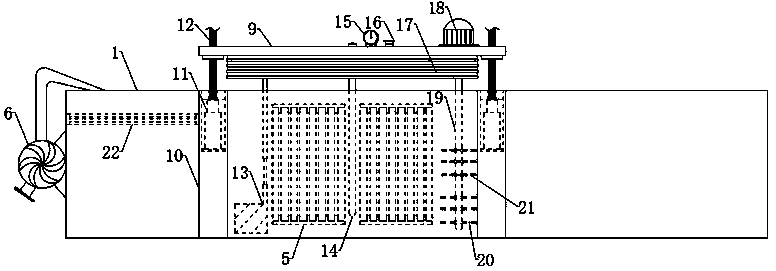 Reaction environment regulatable membrane bioreaction pond for sewage treatment