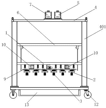 Automatic spinning cake taking device for viscose filaments