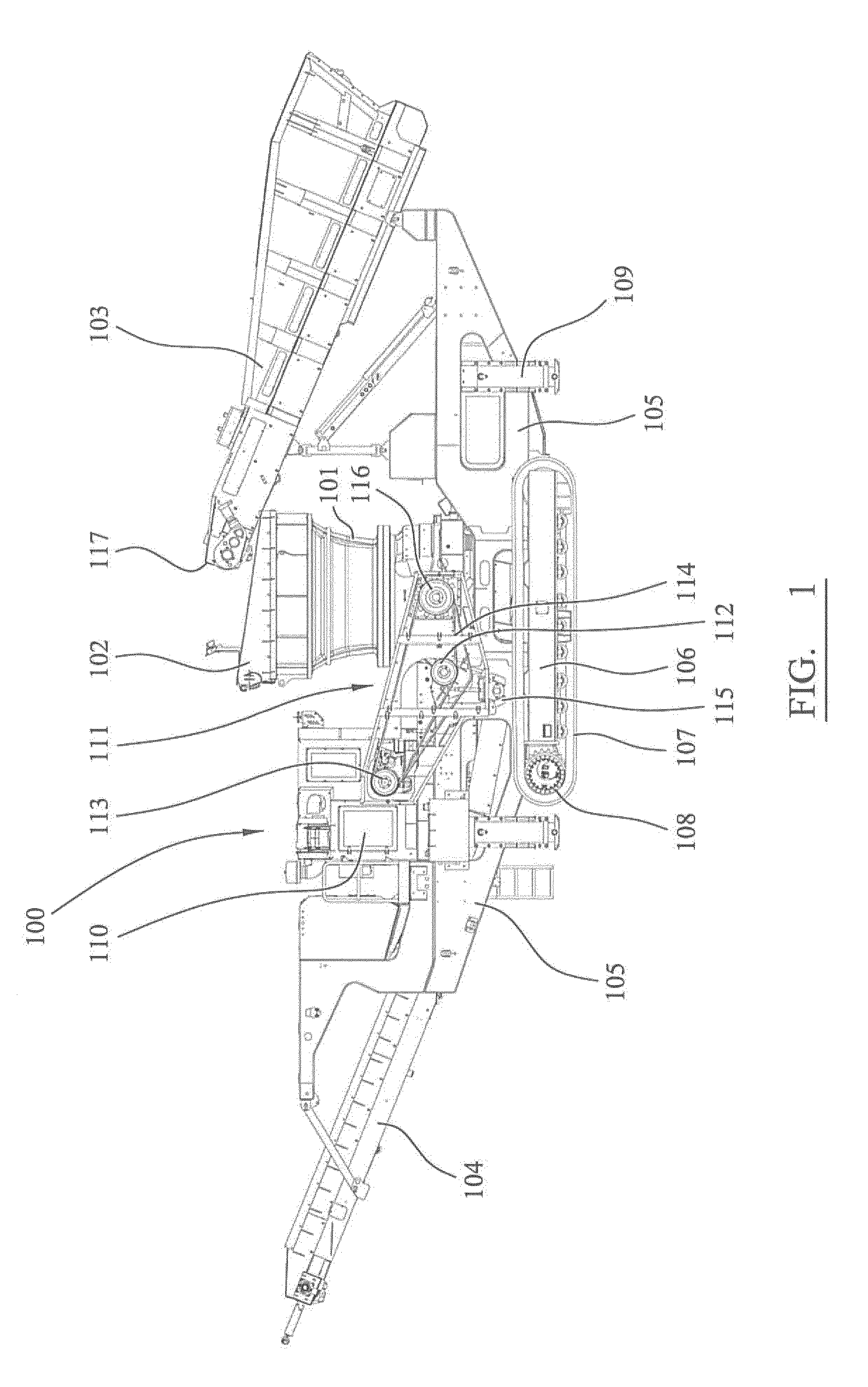 Crusher belt tensioning apparatus