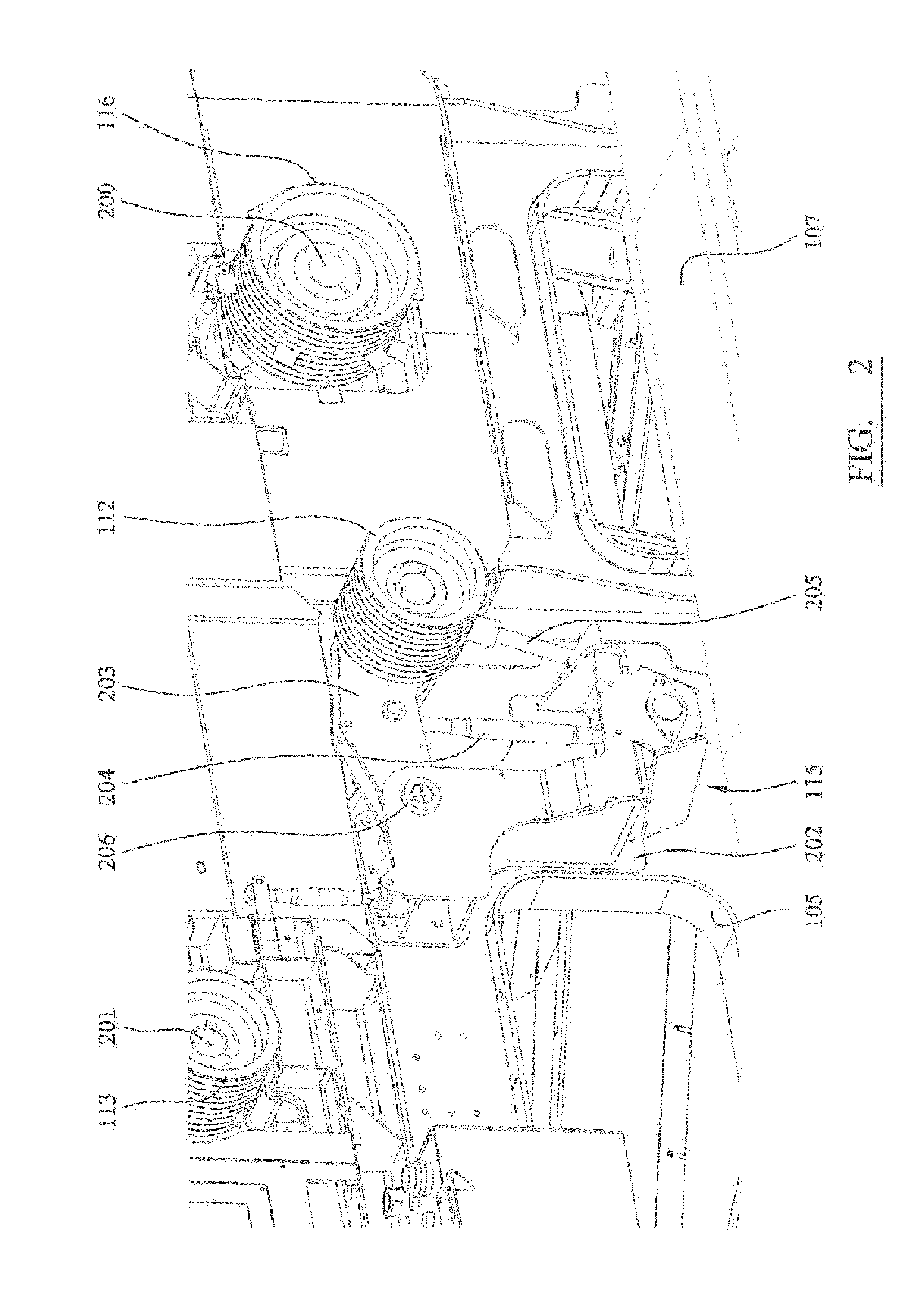 Crusher belt tensioning apparatus