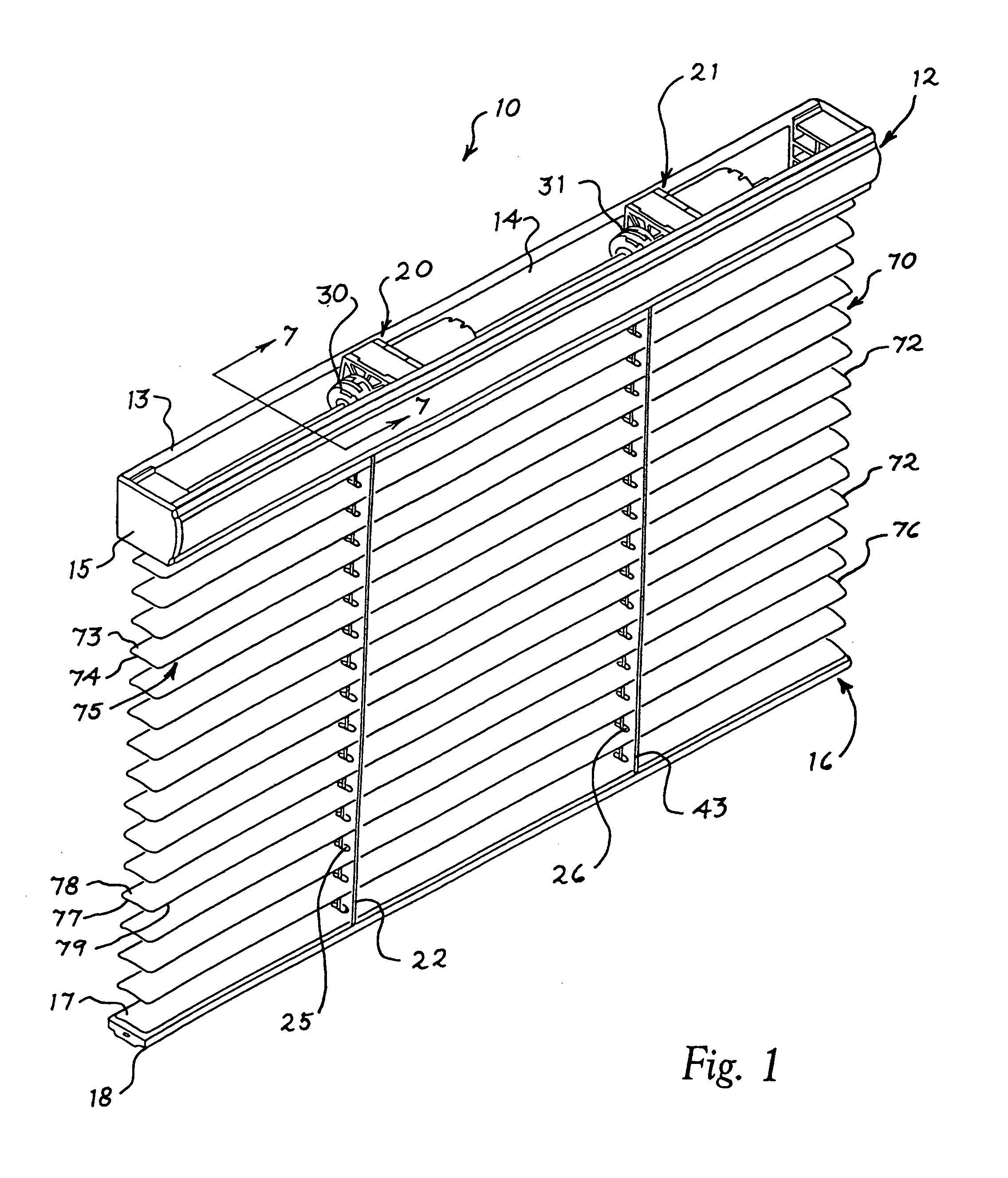 Actuator mechanism for venetian blinds