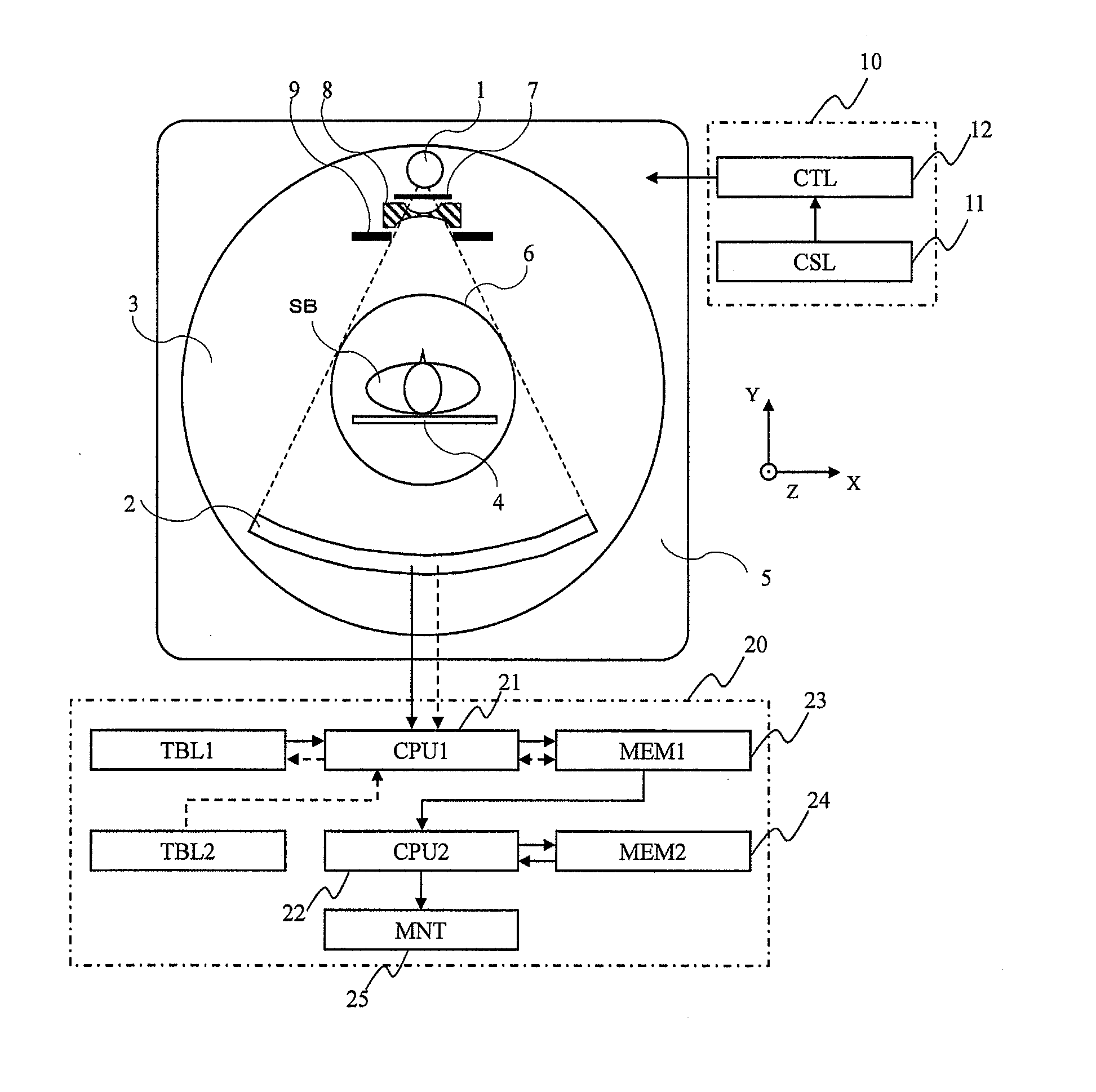 X-ray CT device, calcuration device, recording medium for x-ray CT device, and maintenance method for x-ray CT device
