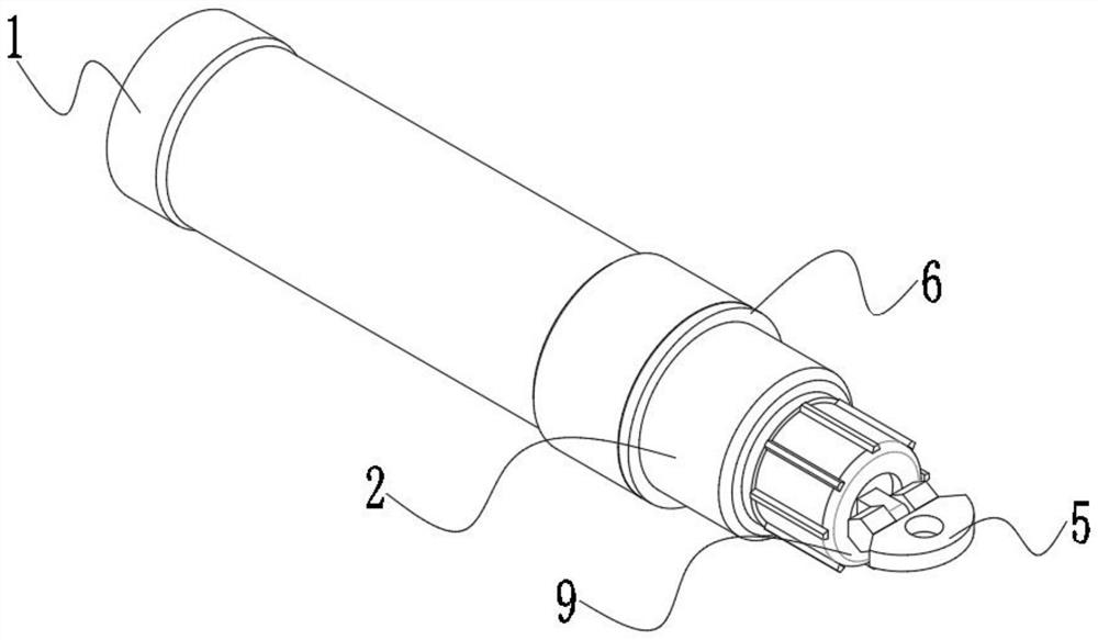 Novel anti-power-off single-tube battery tube cover for sighting telescope