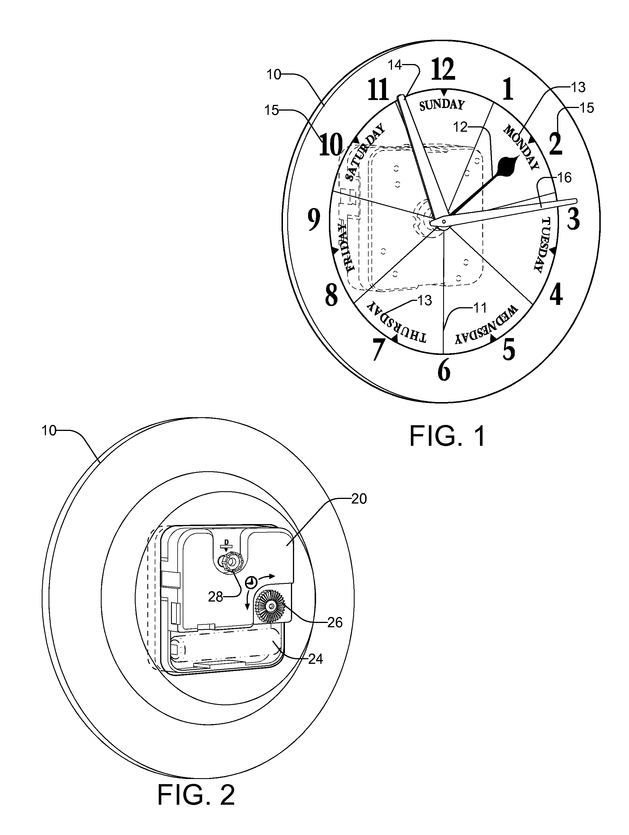 Day and time chronometer movement