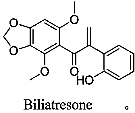 Biliatresone, as well as preparation method, medicinal composition and application thereof