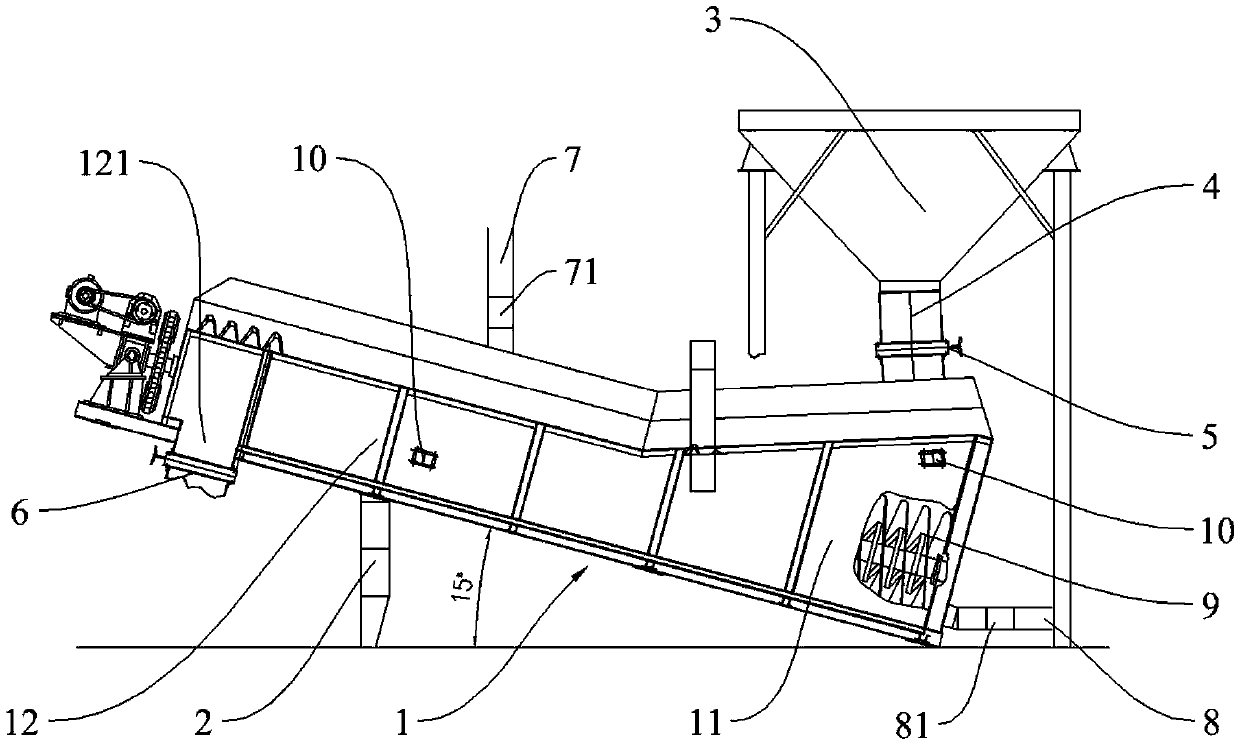 Oily sludge circulation washing device