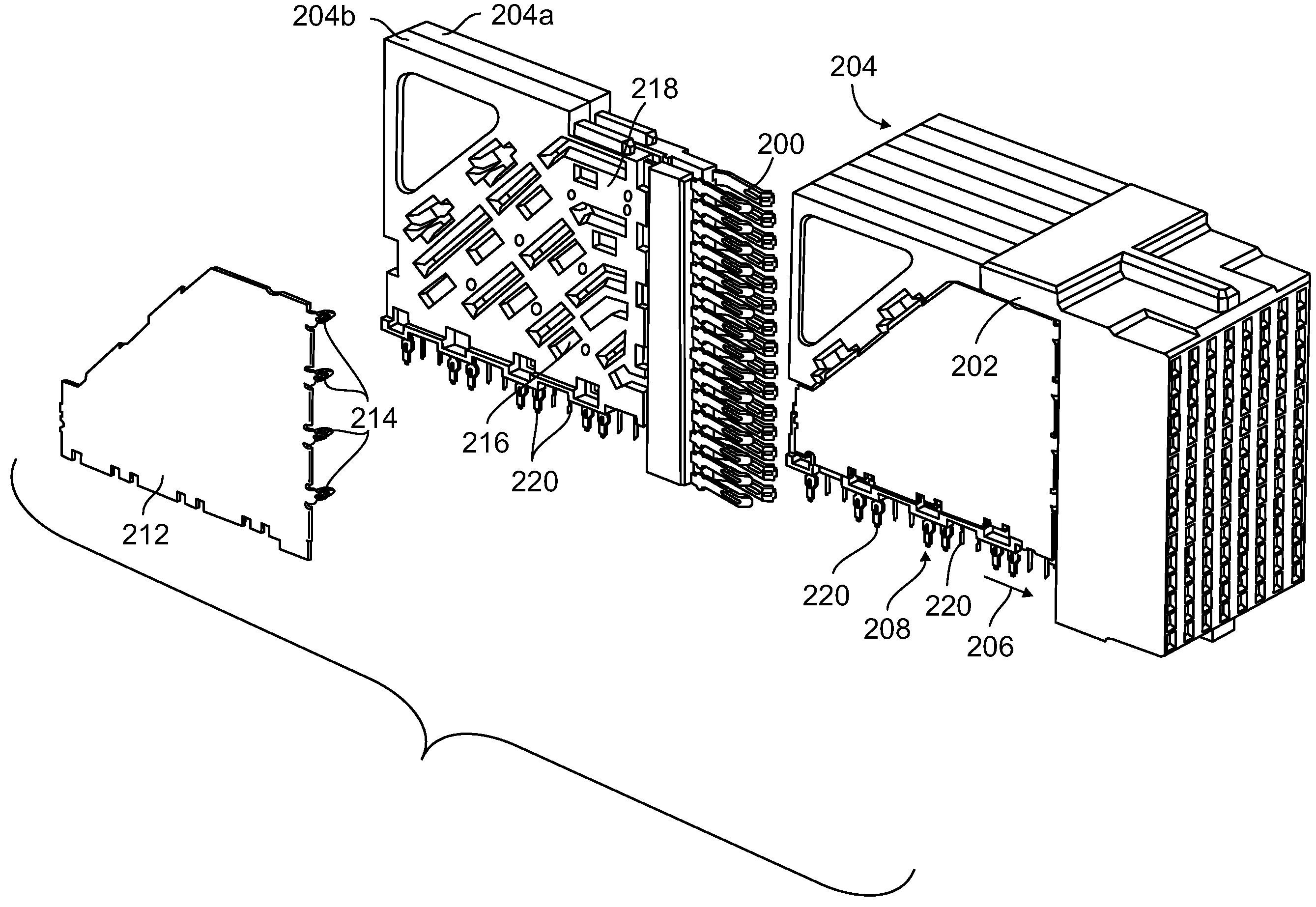 Compliant pin for retaining and electrically connecting a shield with a connector assembly