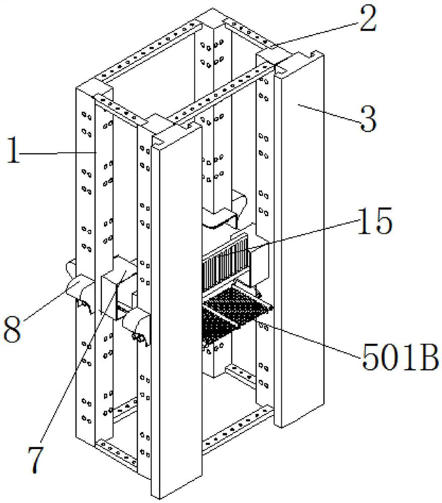 An easy-to-adjust climbing frame for the construction industry