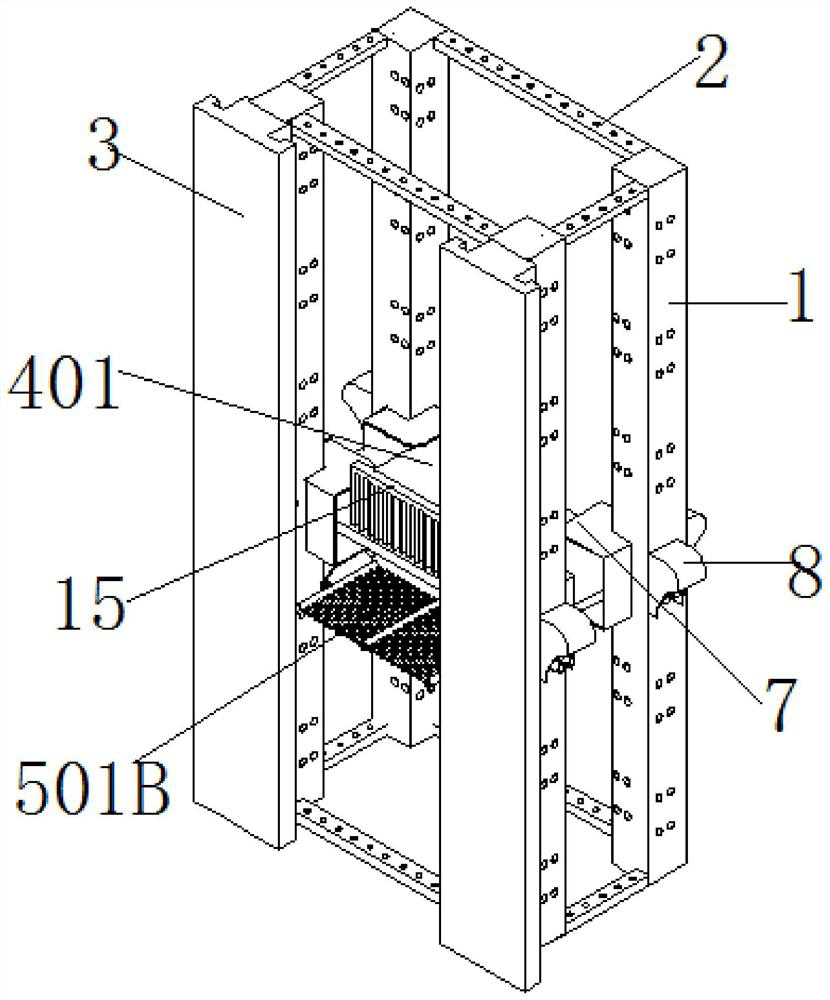 An easy-to-adjust climbing frame for the construction industry