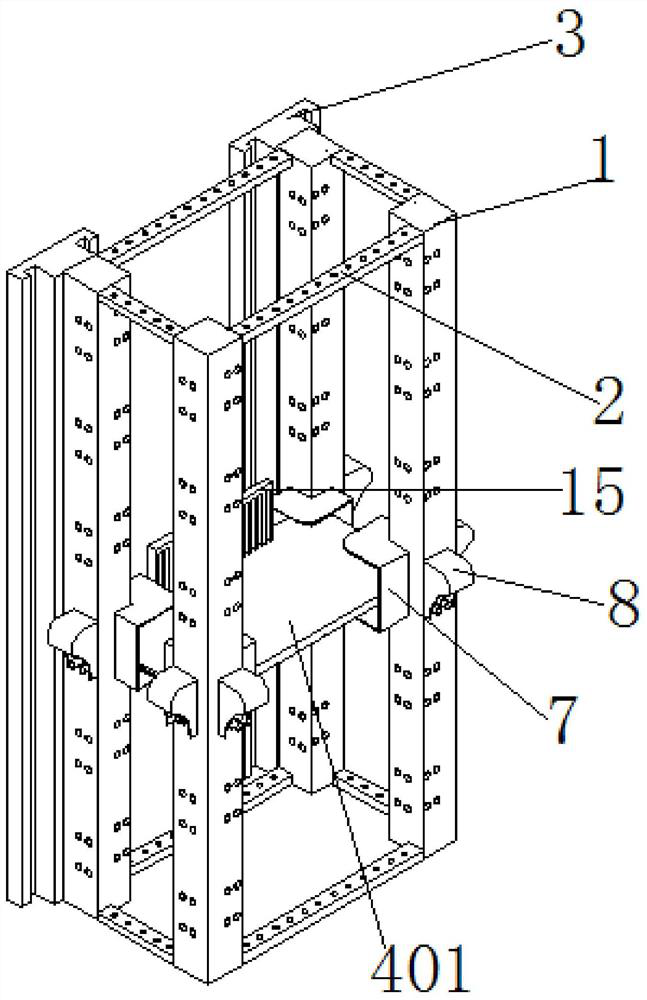 An easy-to-adjust climbing frame for the construction industry