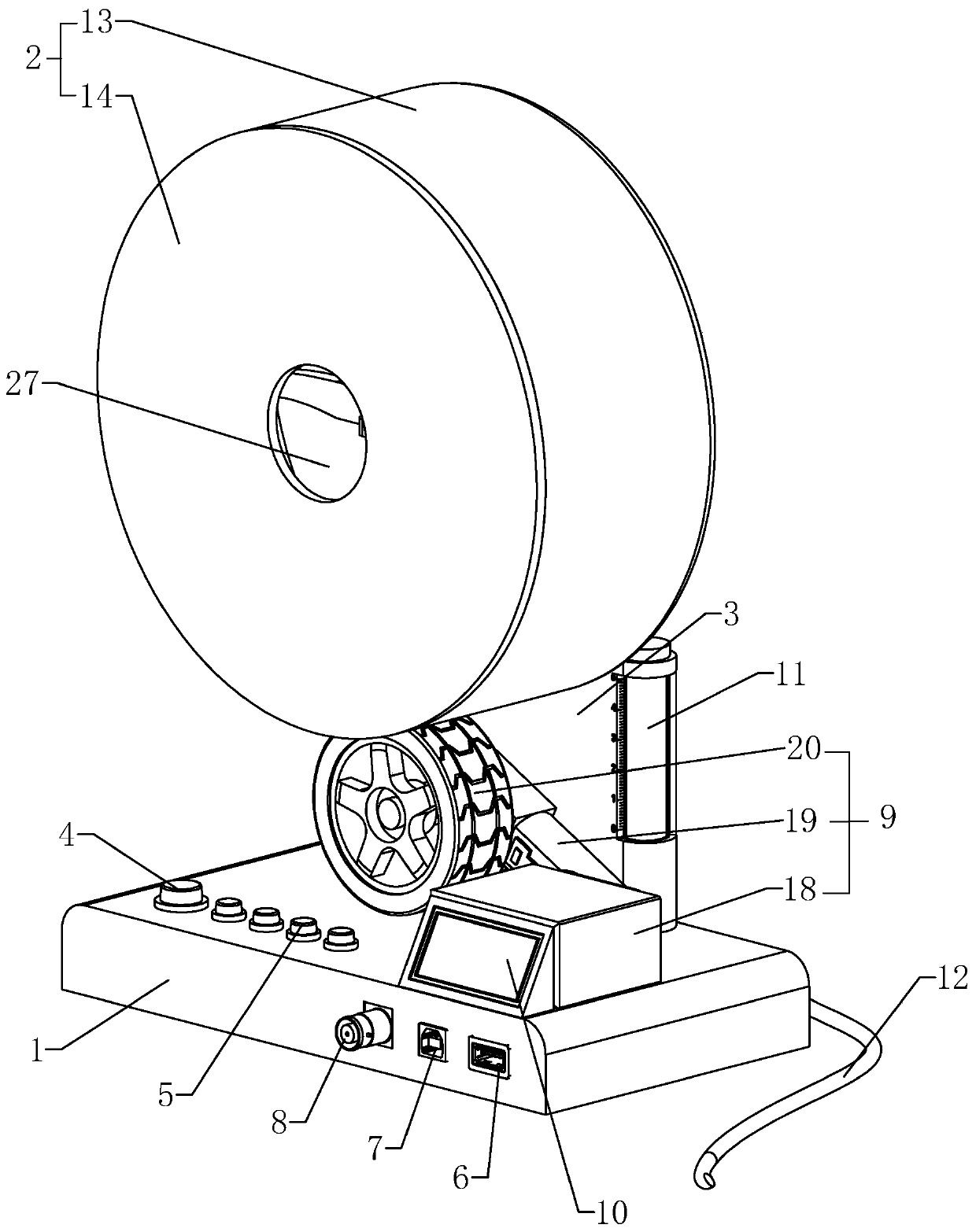Automatic running wheel device used for training experimental rat and control method thereof