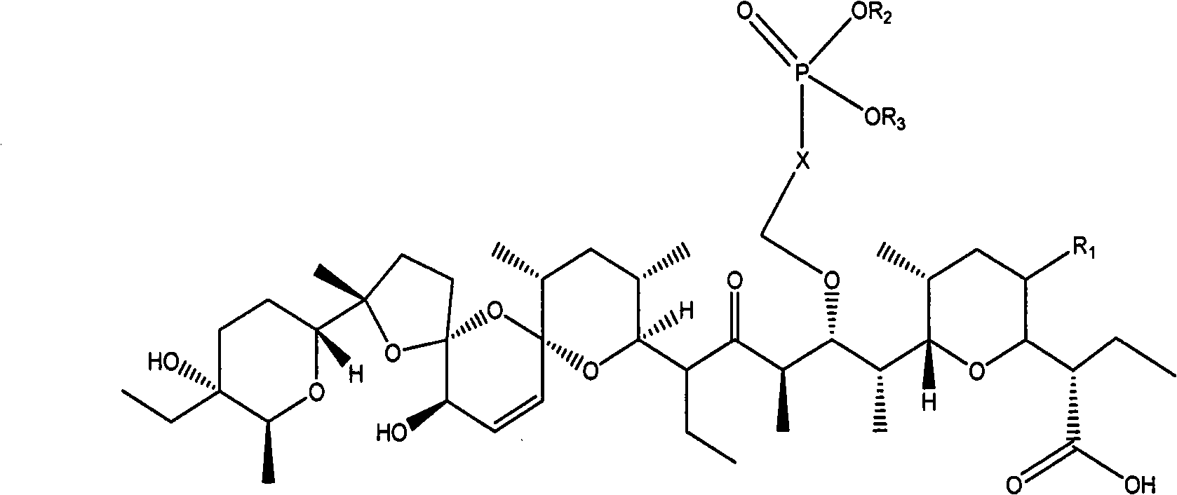 Phosphoryl methyl salinomycin ether derivative and preparation method thereof