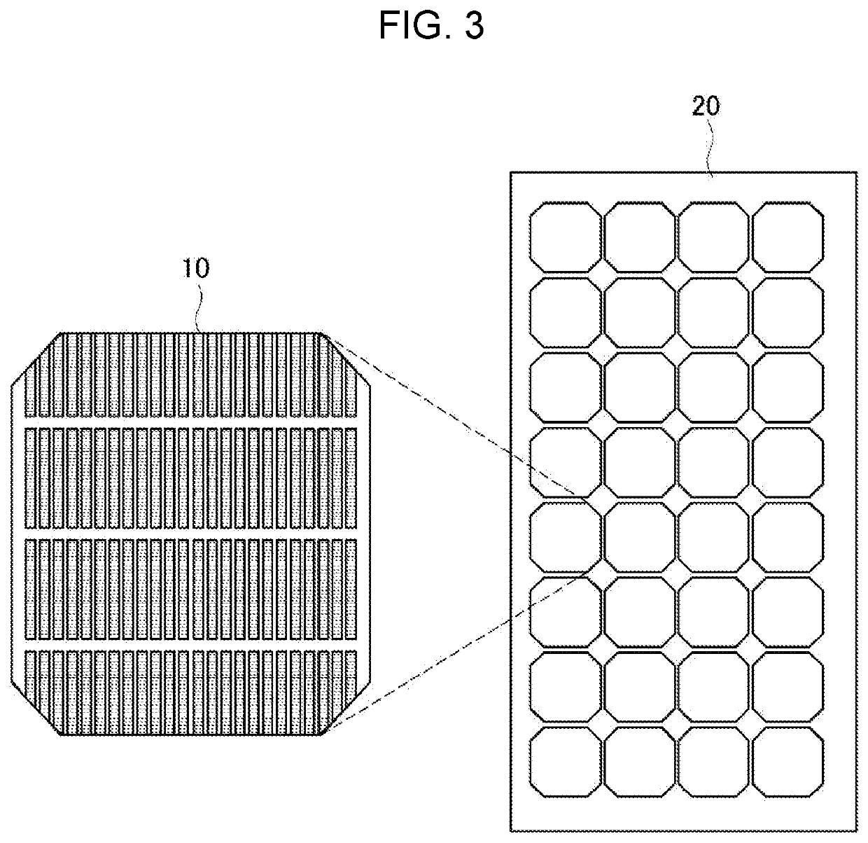 Ventilative solar cell and solar cell module