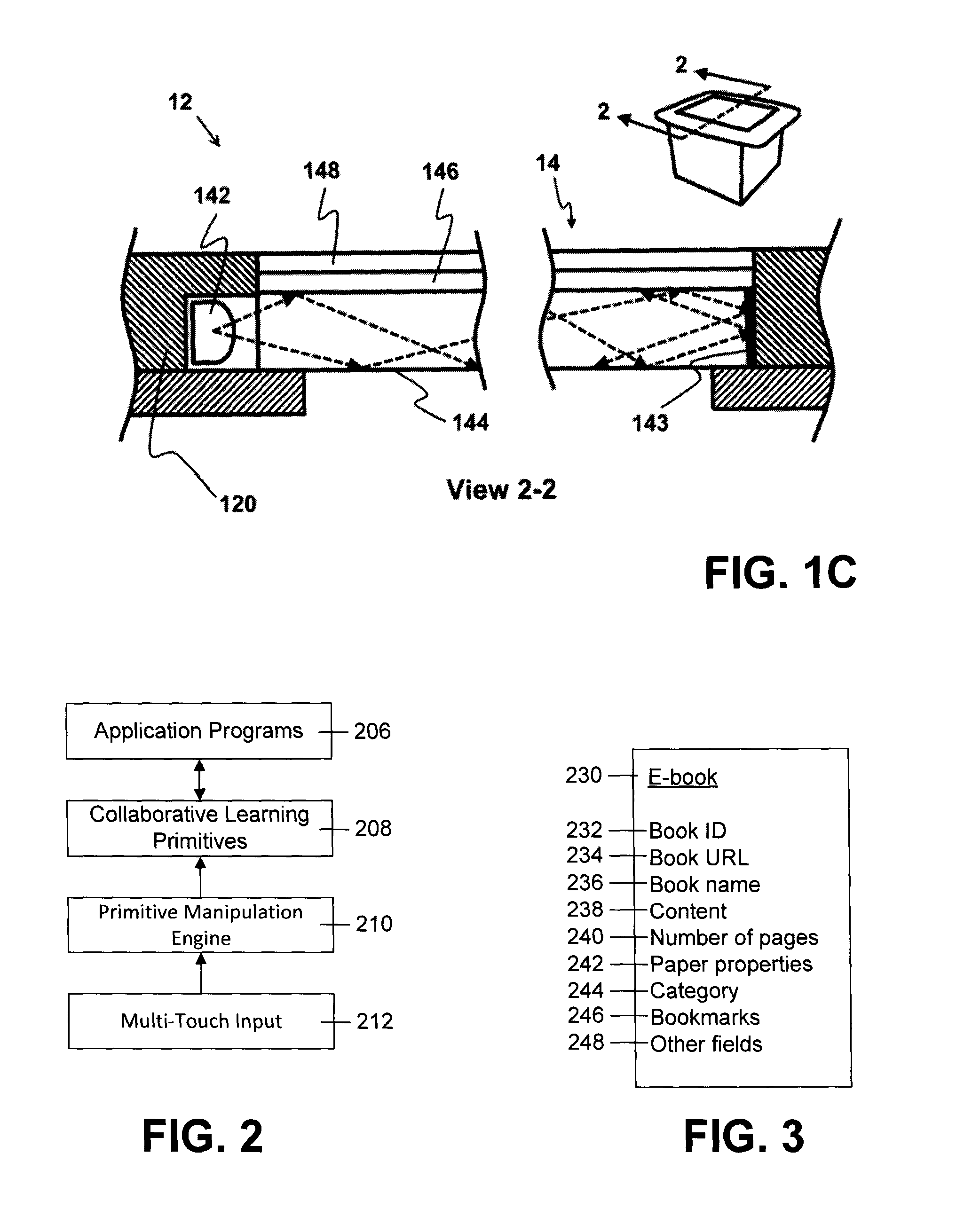 Interactive input system displaying an e-book graphic object and method of manipulating a e-book graphic object