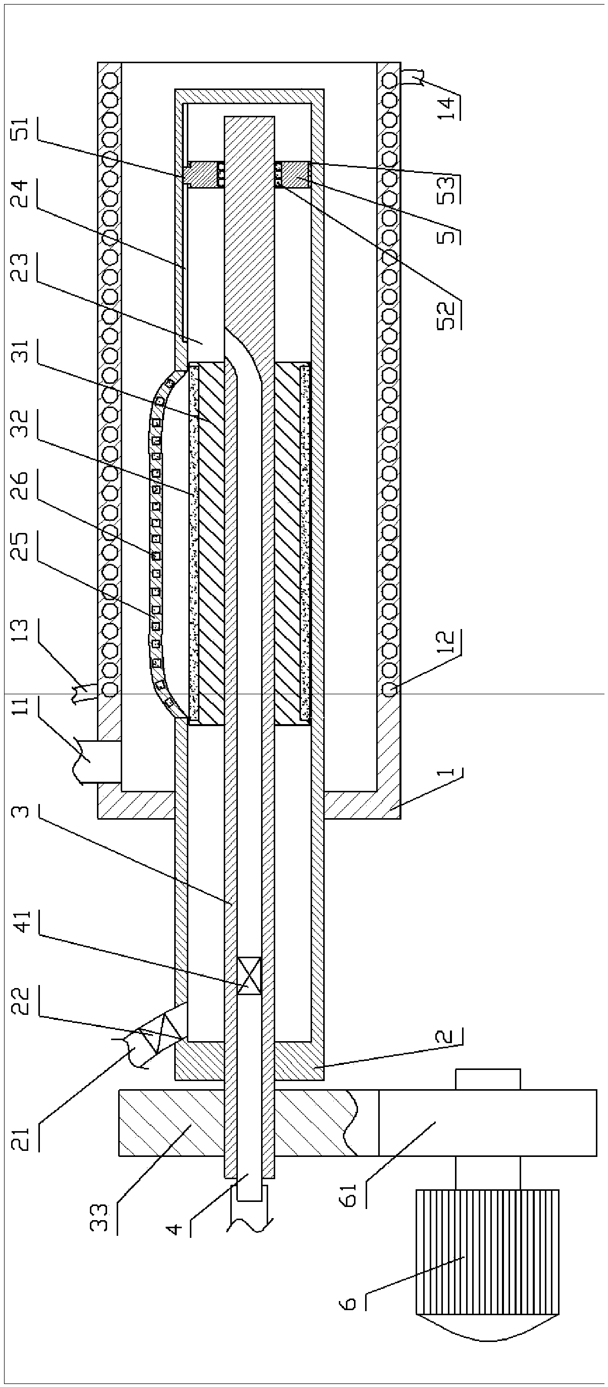 Rubber pipe molding device
