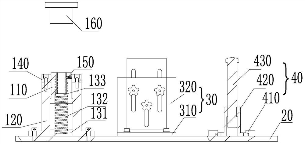 A bolster node positioning press-fitting device and press-fitting method