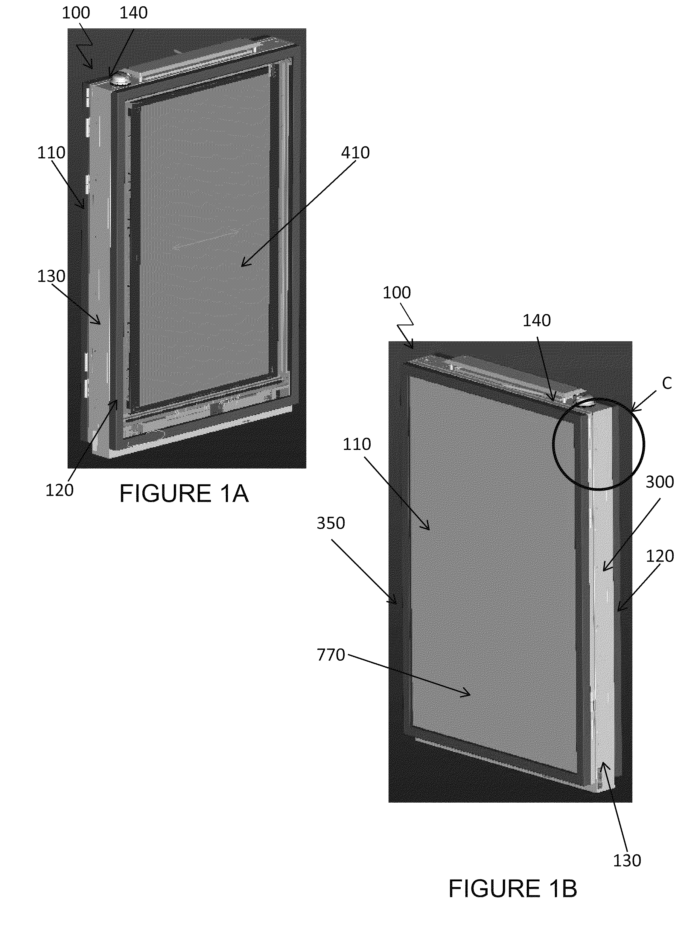 Isolated access assembly for back-to-back electronic display and static display